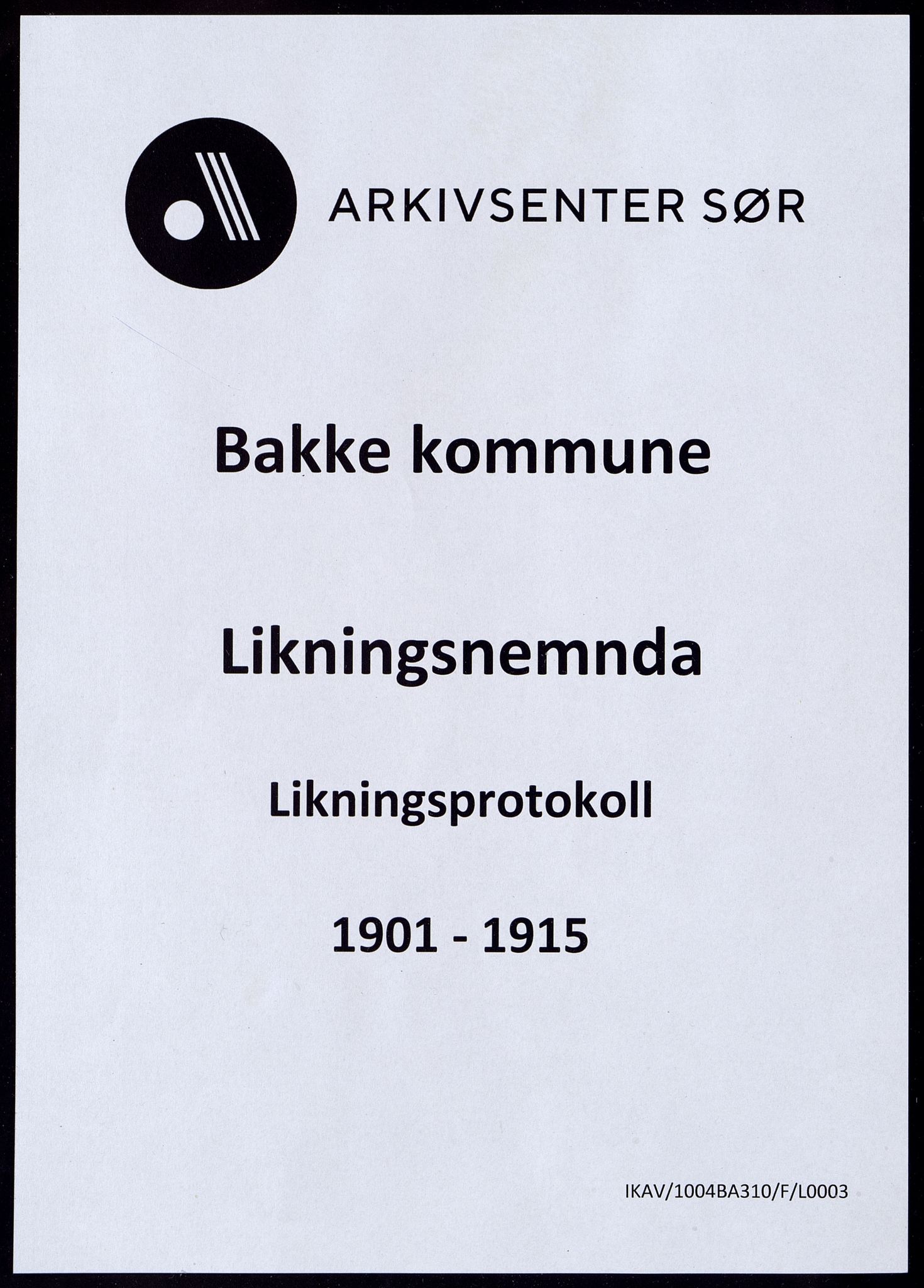 Bakke kommune - Likningsnemnda, IKAV/1004BA310/F/L0003: Likningsprotokoll, 1901-1915