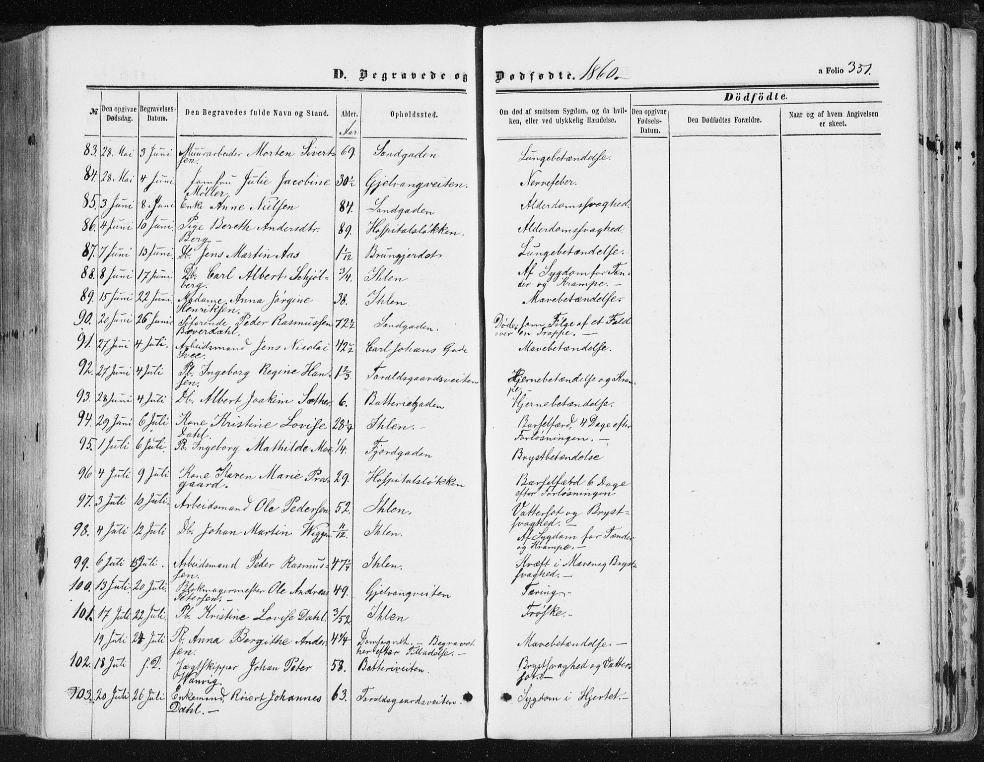 Ministerialprotokoller, klokkerbøker og fødselsregistre - Sør-Trøndelag, SAT/A-1456/602/L0115: Ministerialbok nr. 602A13, 1860-1872, s. 351