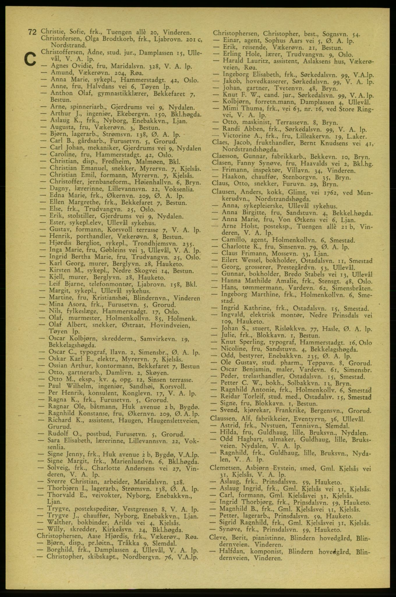 Aker adressebok/adressekalender, PUBL/001/A/006: Aker adressebok, 1937-1938, s. 72