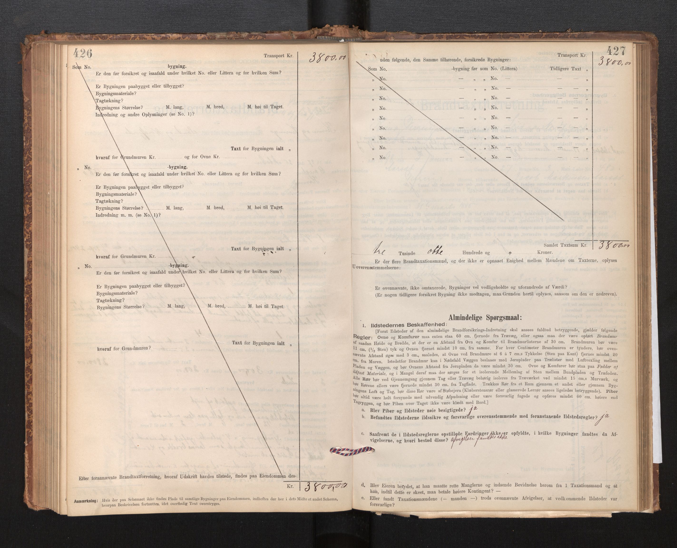 Lensmannen i Kinn, AV/SAB-A-28801/0012/L0004f: Branntakstprotokoll, skjematakst, 1894-1911, s. 426-427