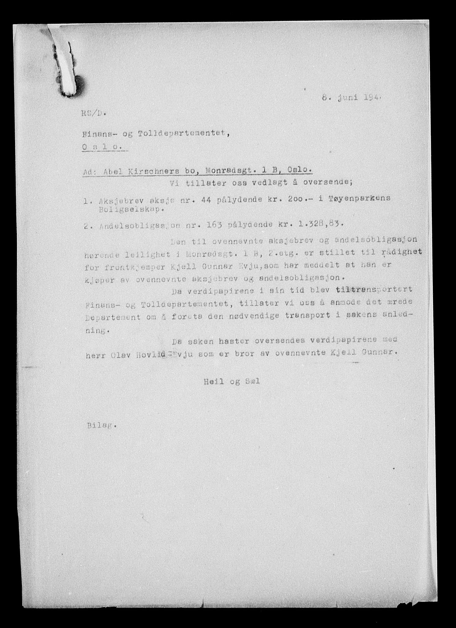 Justisdepartementet, Tilbakeføringskontoret for inndratte formuer, AV/RA-S-1564/H/Hc/Hcc/L0951: --, 1945-1947, s. 406