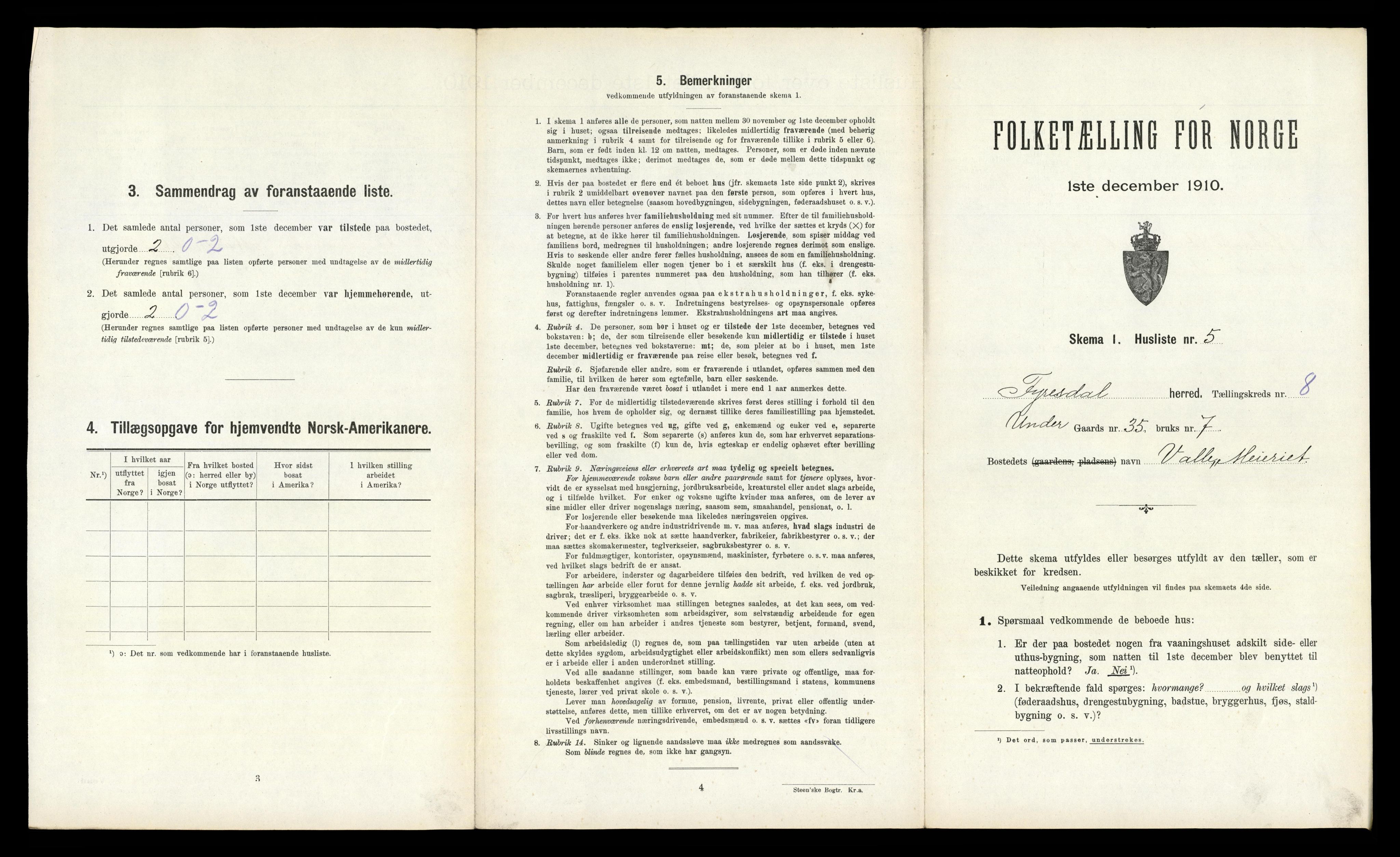 RA, Folketelling 1910 for 0831 Fyresdal herred, 1910, s. 571
