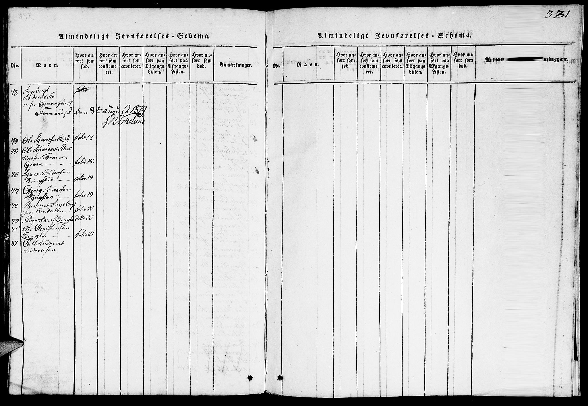 Ministerialprotokoller, klokkerbøker og fødselsregistre - Møre og Romsdal, AV/SAT-A-1454/520/L0289: Klokkerbok nr. 520C01, 1817-1837, s. 329