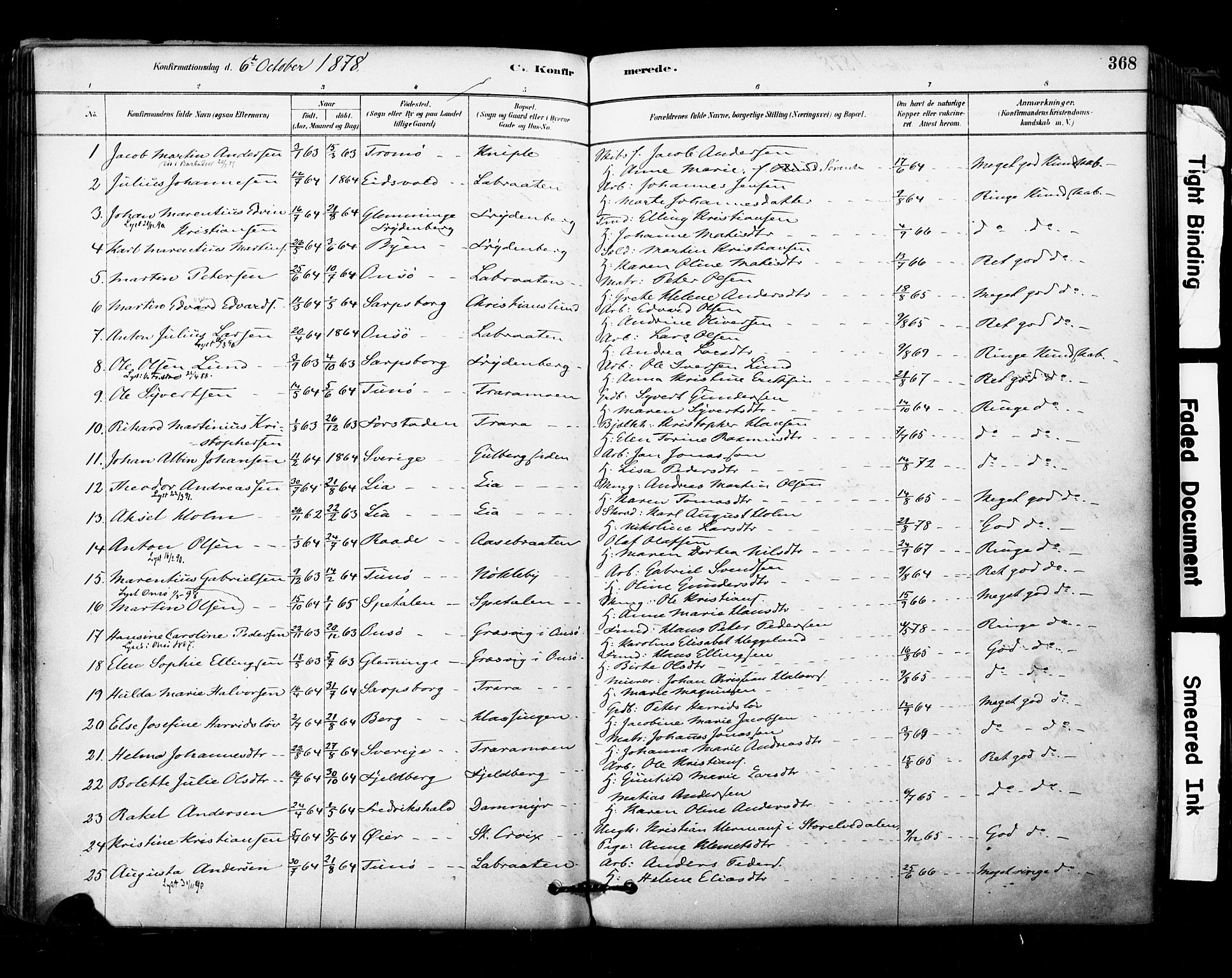 Glemmen prestekontor Kirkebøker, AV/SAO-A-10908/F/Fa/L0011: Ministerialbok nr. 11, 1878-1917, s. 368