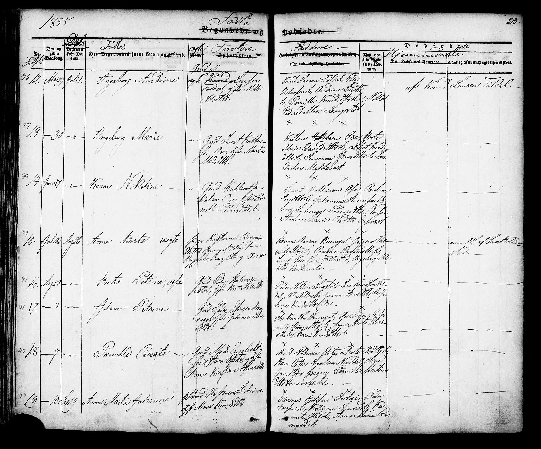Ministerialprotokoller, klokkerbøker og fødselsregistre - Møre og Romsdal, AV/SAT-A-1454/513/L0174: Ministerialbok nr. 513A01, 1831-1855, s. 218