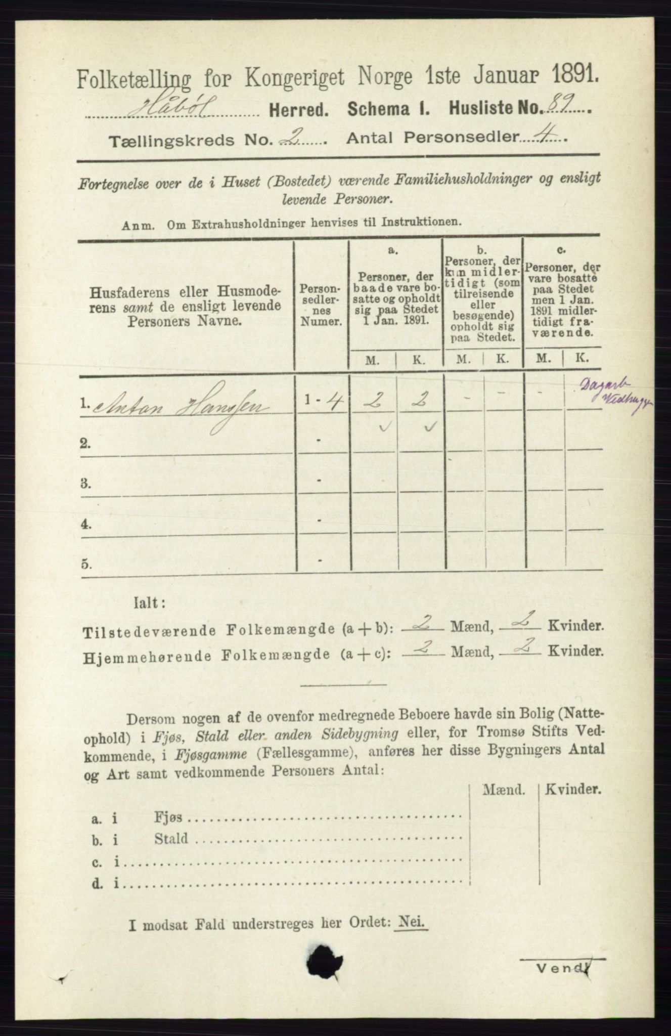 RA, Folketelling 1891 for 0138 Hobøl herred, 1891, s. 1021