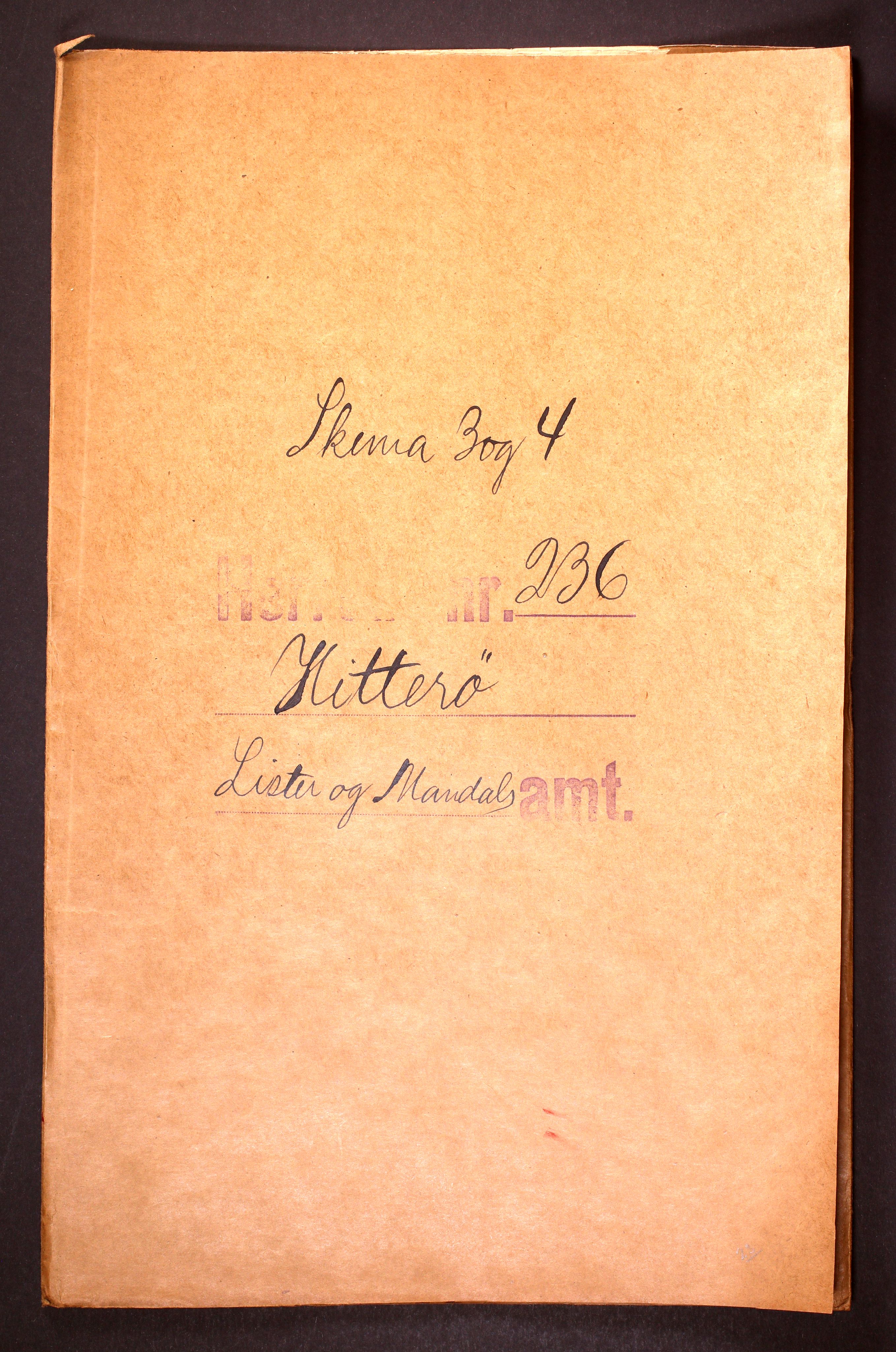 RA, Folketelling 1910 for 1042 Hidra herred, 1910, s. 1