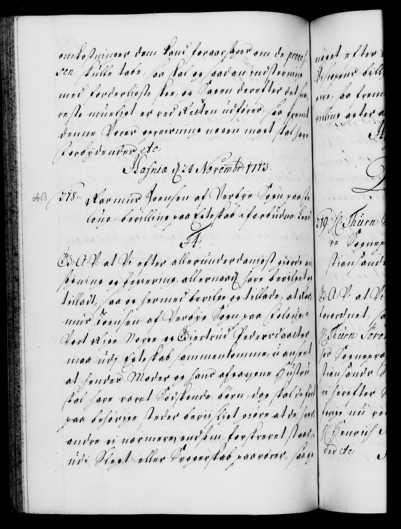 Danske Kanselli 1572-1799, RA/EA-3023/F/Fc/Fca/Fcaa/L0021: Norske registre, 1712-1715, s. 186b