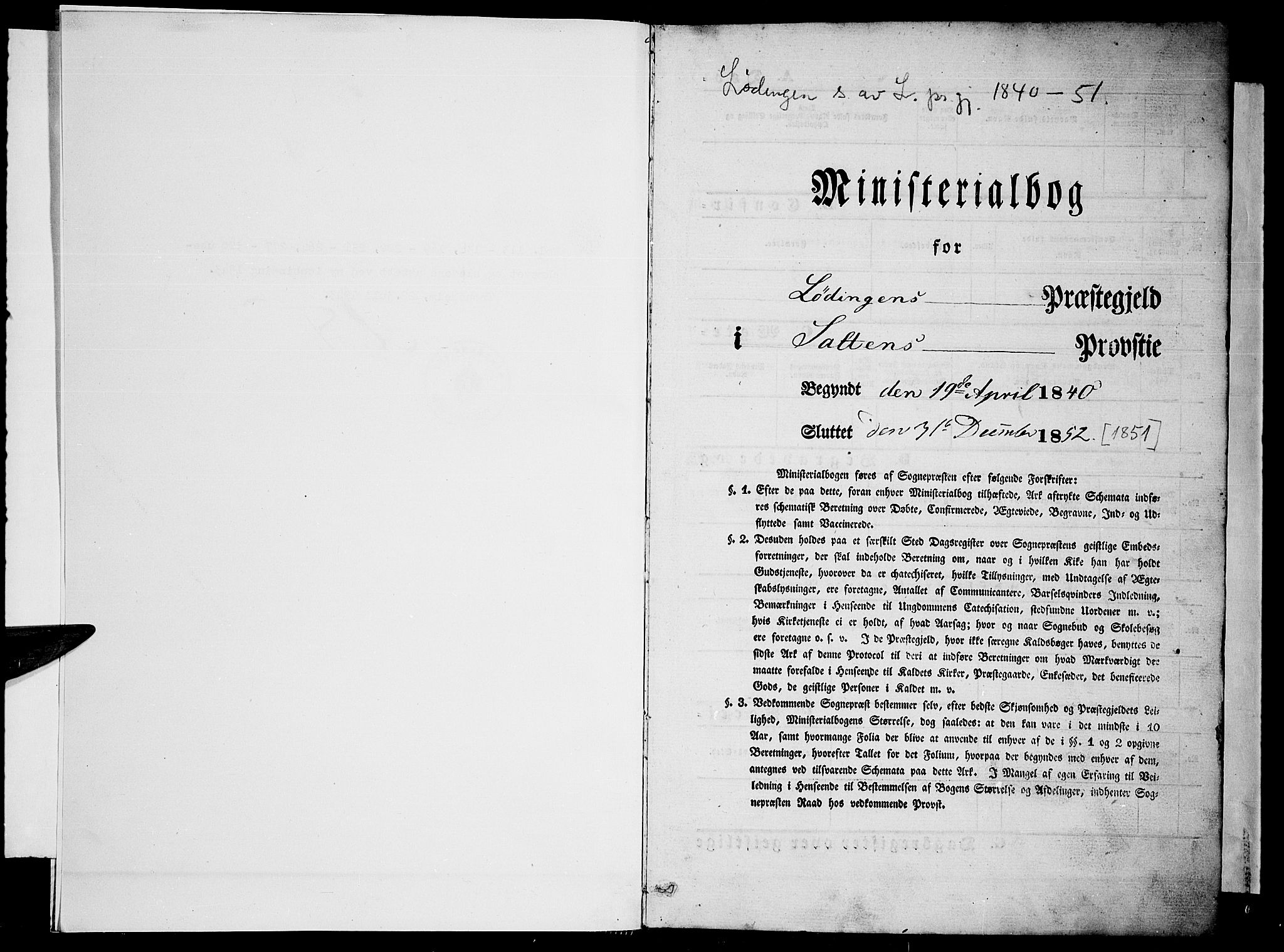 Ministerialprotokoller, klokkerbøker og fødselsregistre - Nordland, AV/SAT-A-1459/872/L1045: Klokkerbok nr. 872C01, 1840-1851