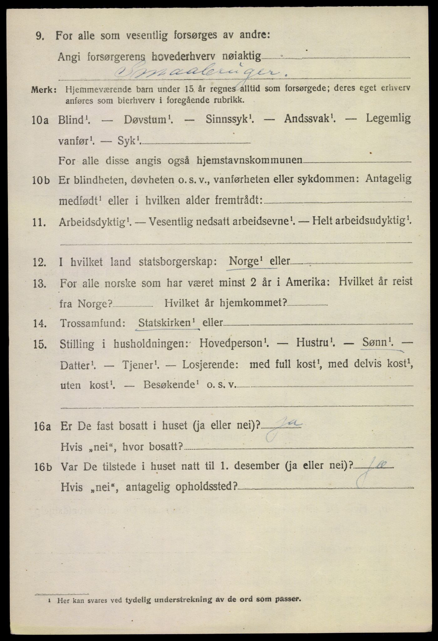 SAKO, Folketelling 1920 for 0821 Bø herred, 1920, s. 6391