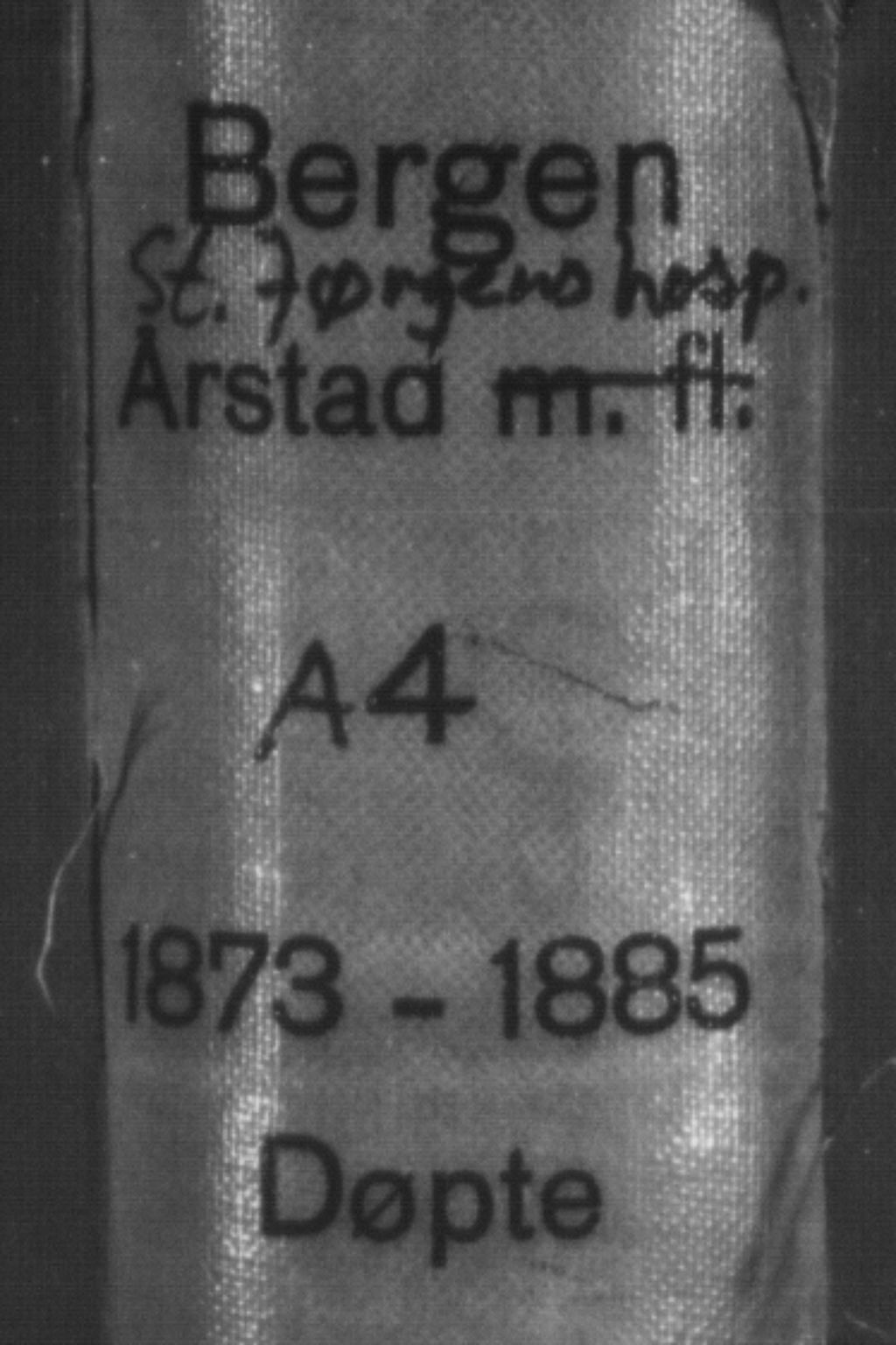 St. Jørgens hospital og Årstad sokneprestembete, AV/SAB-A-99934: Klokkerbok nr. A 4, 1873-1885