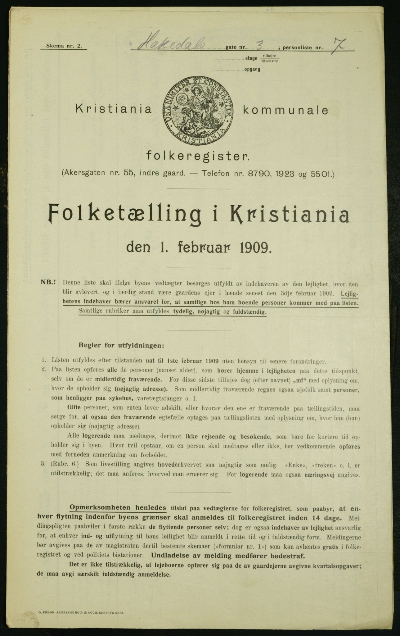 OBA, Kommunal folketelling 1.2.1909 for Kristiania kjøpstad, 1909, s. 21872