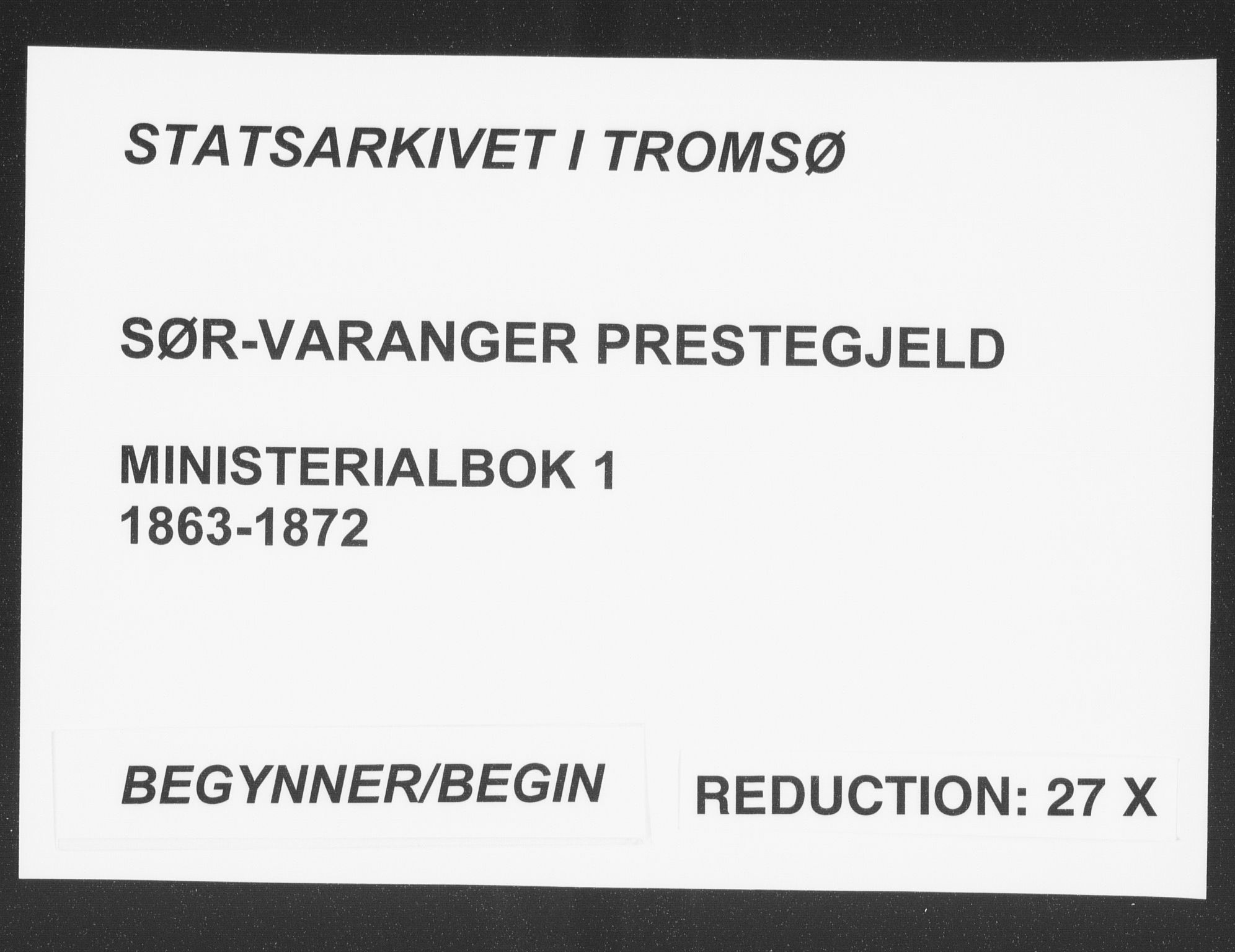 Sør-Varanger sokneprestkontor, AV/SATØ-S-1331/H/Ha/L0001kirke: Ministerialbok nr. 1, 1863-1872