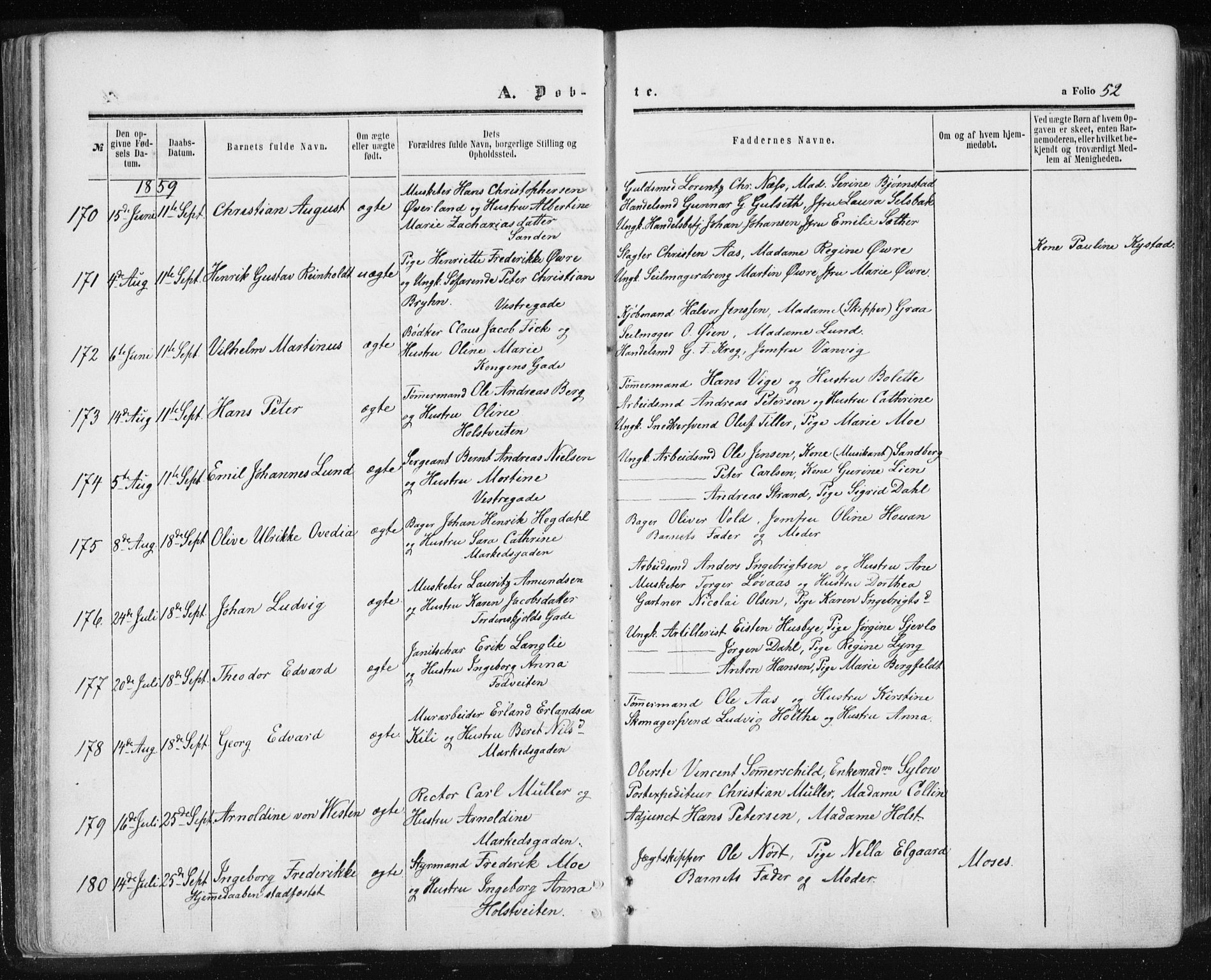 Ministerialprotokoller, klokkerbøker og fødselsregistre - Sør-Trøndelag, SAT/A-1456/601/L0053: Ministerialbok nr. 601A21, 1857-1865, s. 52