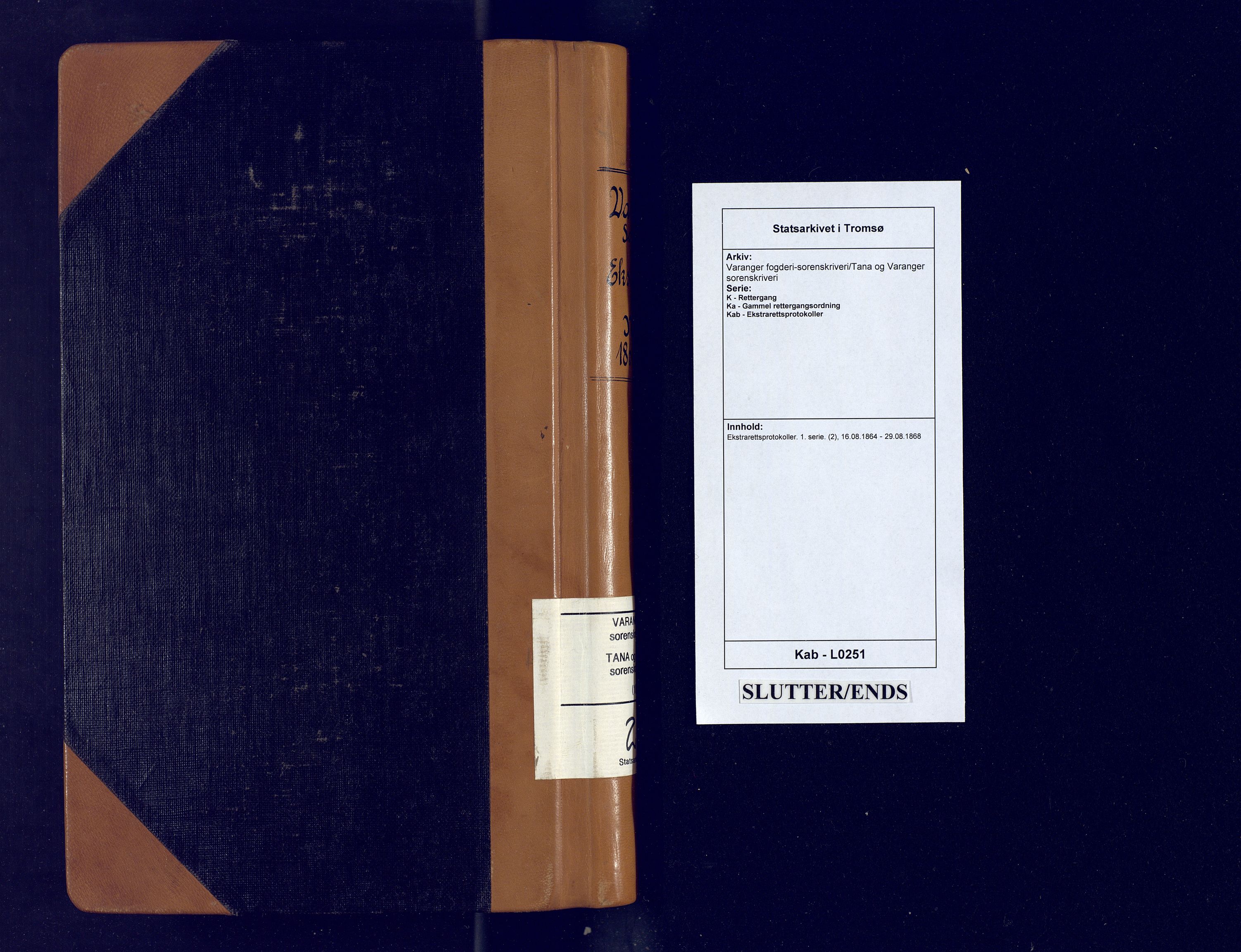 Varanger fogderi-sorenskriveri/Tana og Varanger sorenskriveri, AV/SATØ-S-0059/1/K/Ka/Kab/L0251: Ekstrarettsprotokoller. 1. serie. (2), 1864-1868