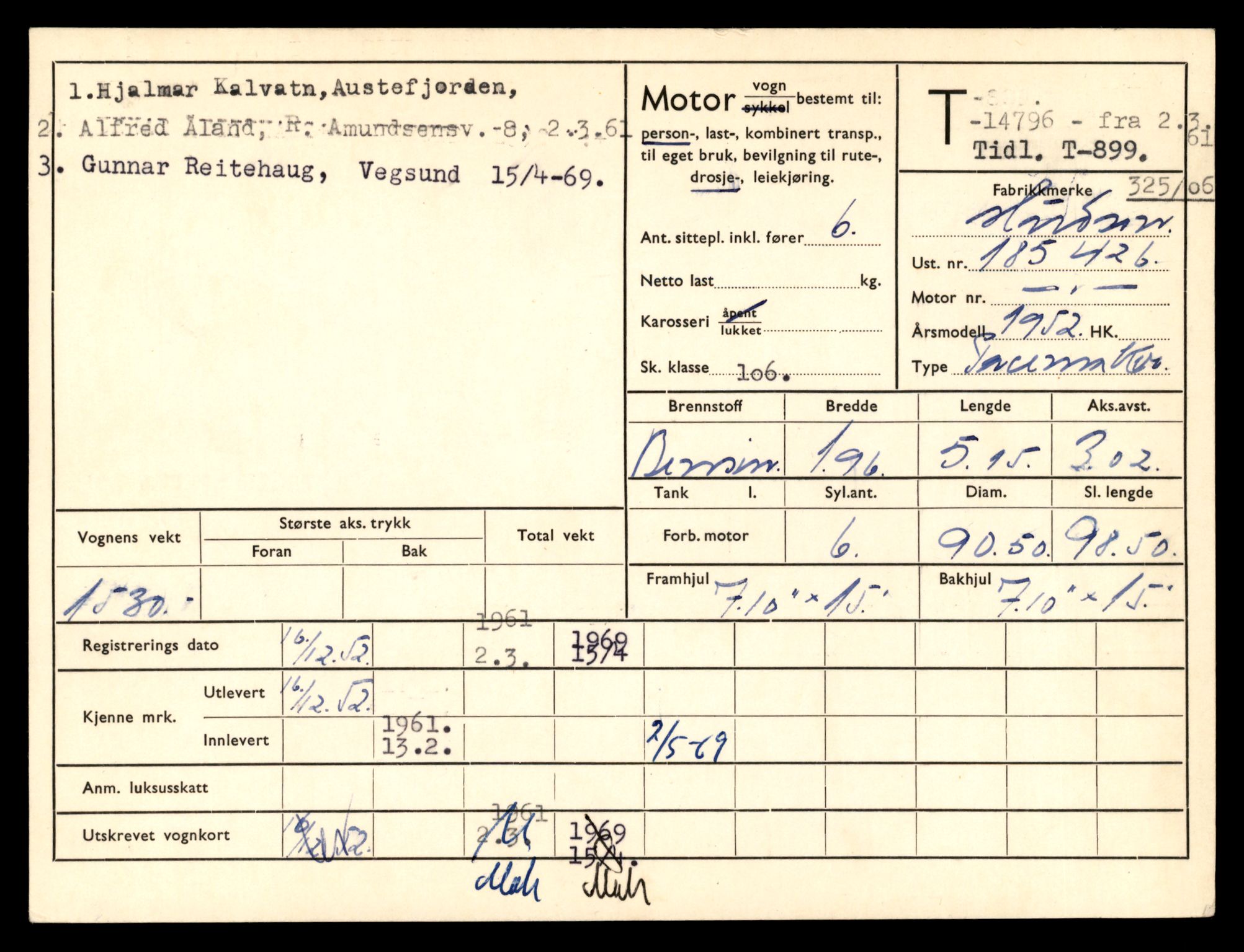 Møre og Romsdal vegkontor - Ålesund trafikkstasjon, AV/SAT-A-4099/F/Fe/L0048: Registreringskort for kjøretøy T 14721 - T 14863, 1927-1998, s. 1589