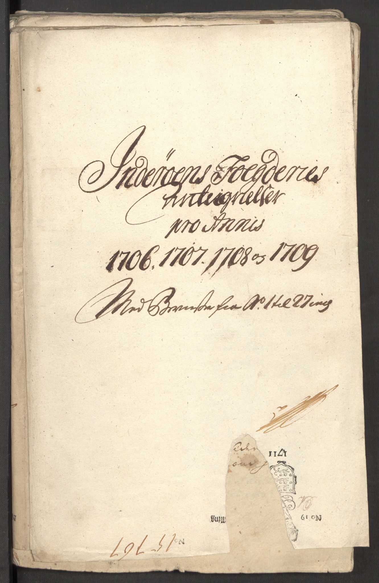 Rentekammeret inntil 1814, Reviderte regnskaper, Fogderegnskap, RA/EA-4092/R63/L4317: Fogderegnskap Inderøy, 1709, s. 268