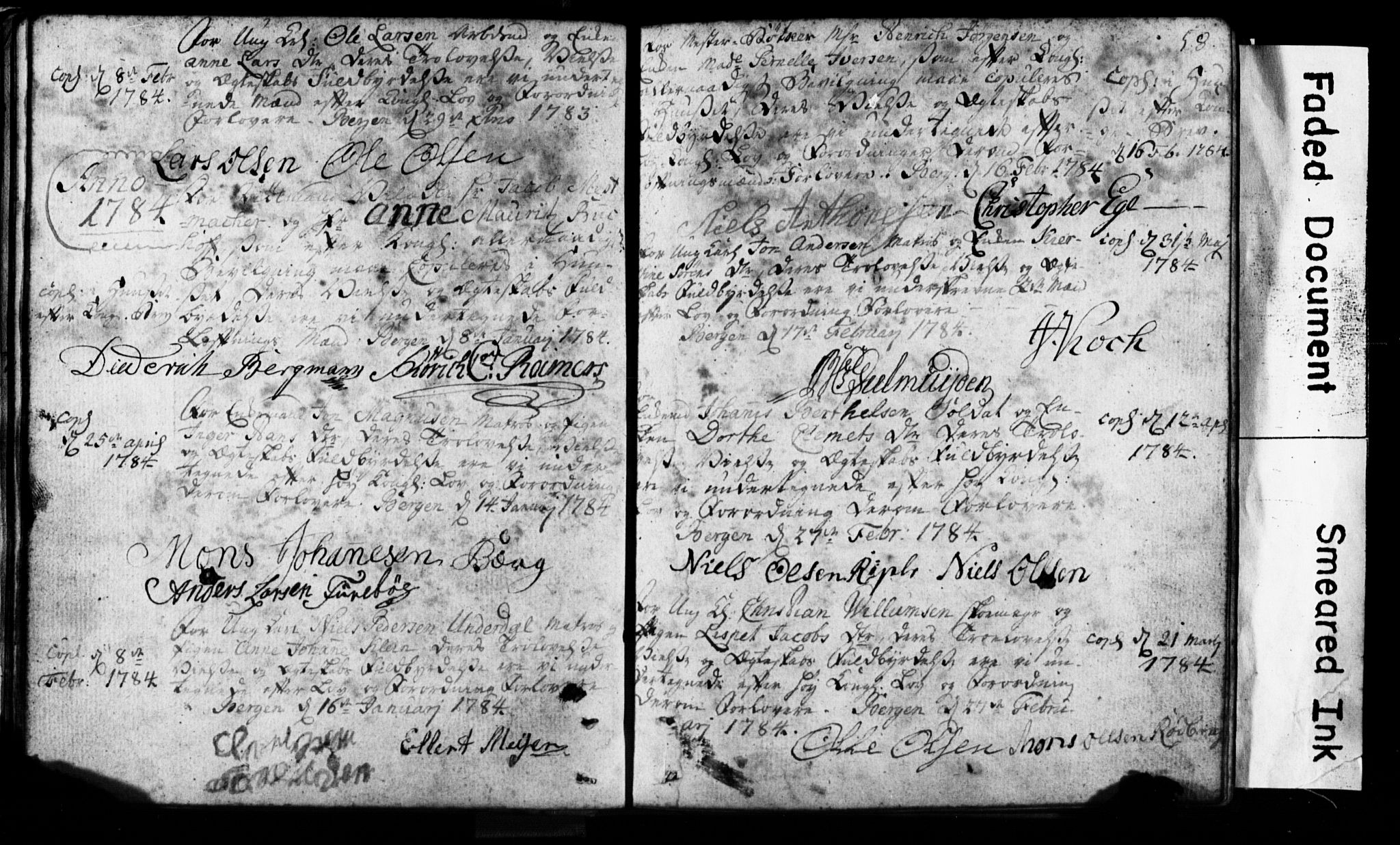 Korskirken sokneprestembete, SAB/A-76101: Forlovererklæringer nr. II.5.1, 1776-1816, s. 58