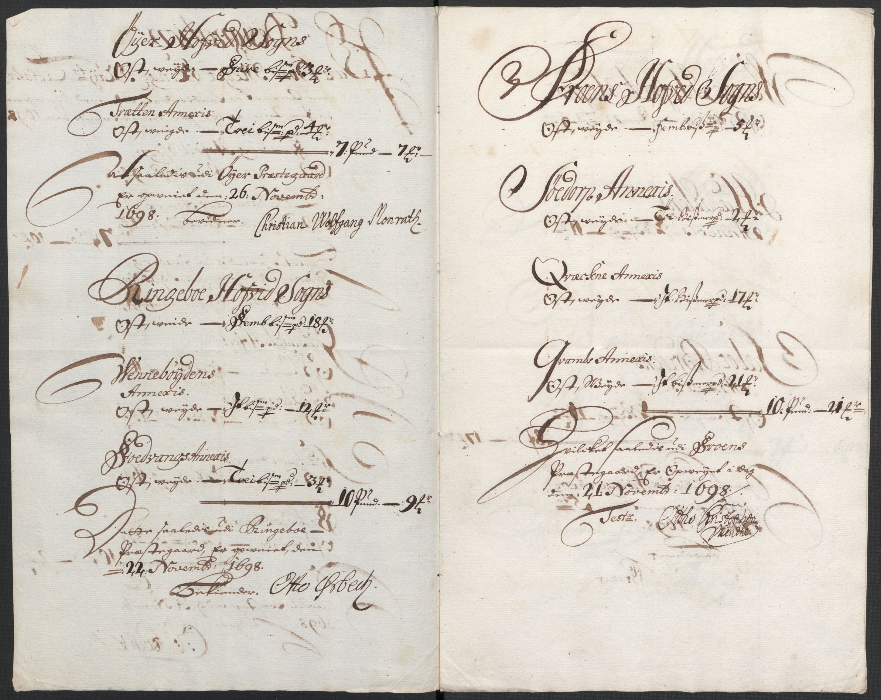 Rentekammeret inntil 1814, Reviderte regnskaper, Fogderegnskap, RA/EA-4092/R17/L1171: Fogderegnskap Gudbrandsdal, 1698, s. 122