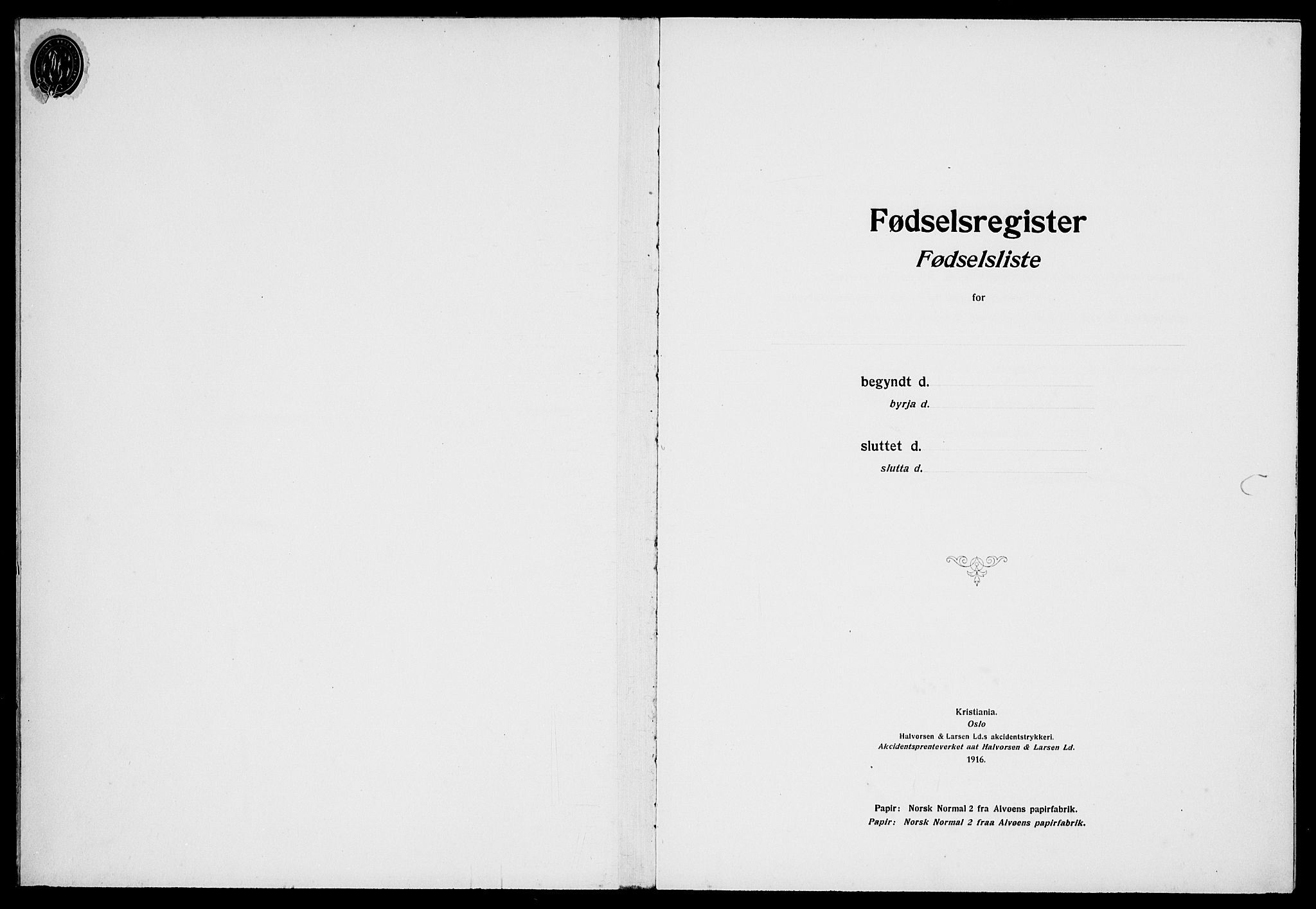 Sandviken Sokneprestembete, SAB/A-77601/I/Ib/L00A3: Fødselsregister nr. A 3, 1923-1926