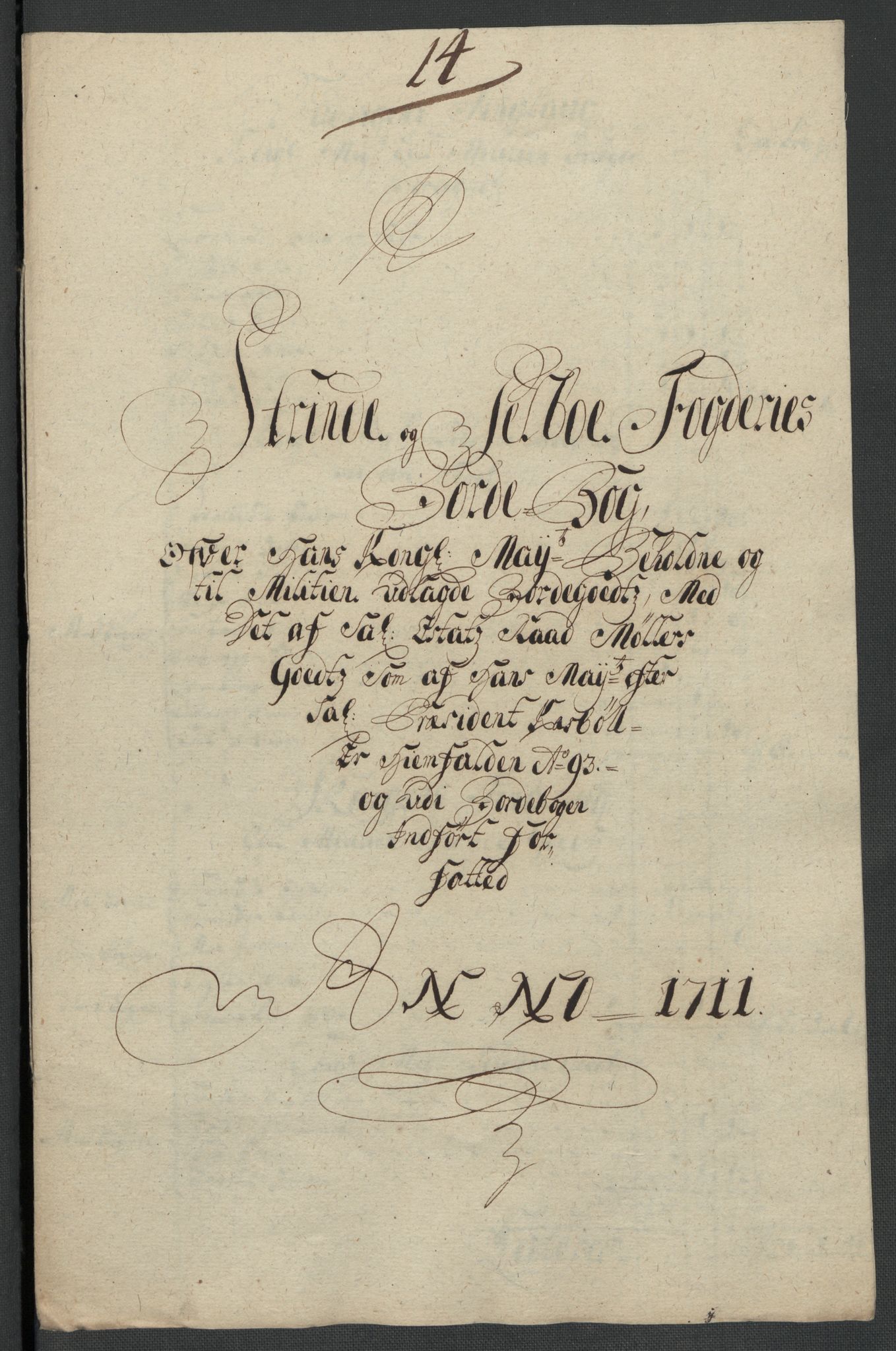 Rentekammeret inntil 1814, Reviderte regnskaper, Fogderegnskap, RA/EA-4092/R61/L4112: Fogderegnskap Strinda og Selbu, 1711, s. 127