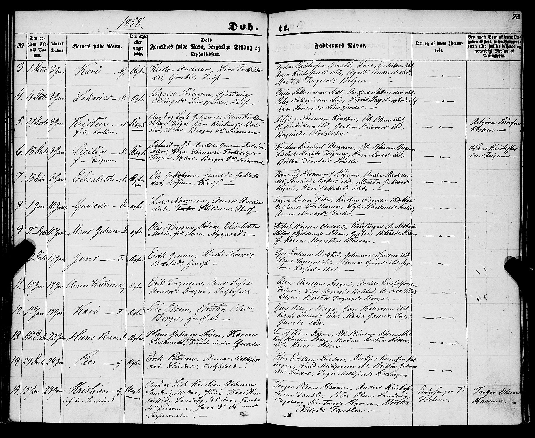 Luster sokneprestembete, AV/SAB-A-81101/H/Haa/Haaa/L0007: Ministerialbok nr. A 7, 1849-1859, s. 78