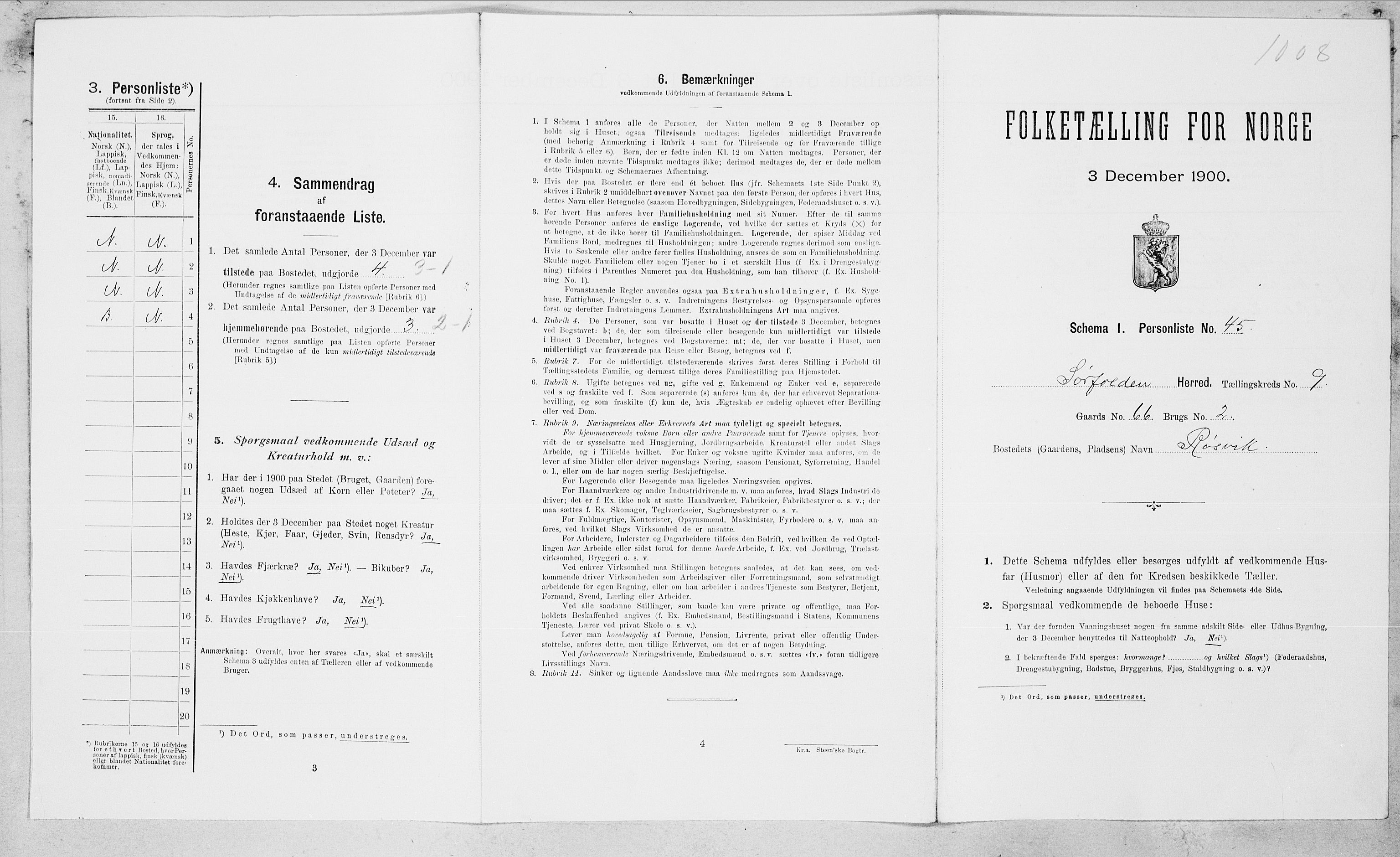 SAT, Folketelling 1900 for 1845 Sørfold herred, 1900, s. 623