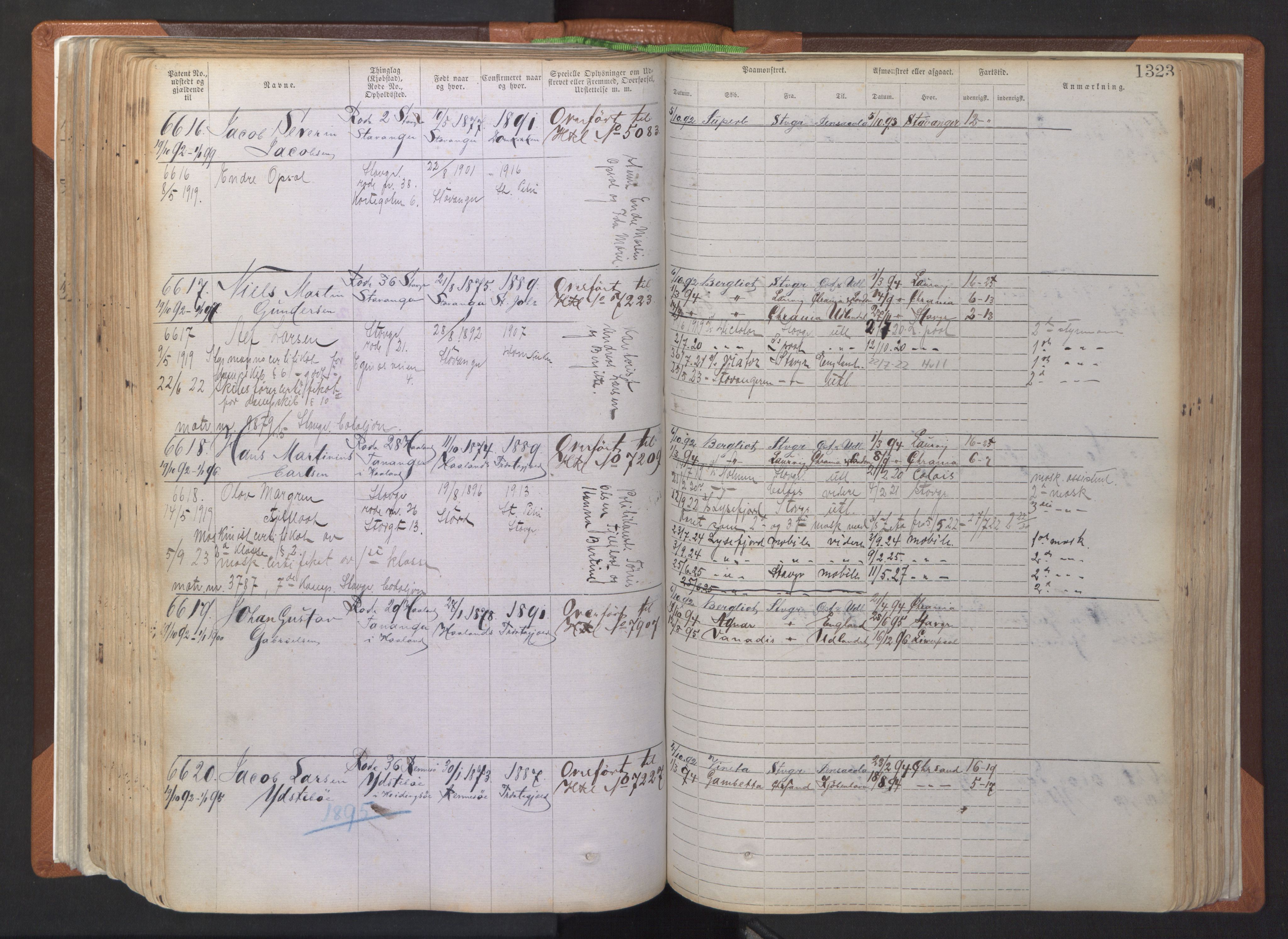 Stavanger sjømannskontor, AV/SAST-A-102006/F/Ff/L0007: Annotasjonsrulle, patentnr. 5506-7180, 1887-1900, s. 228