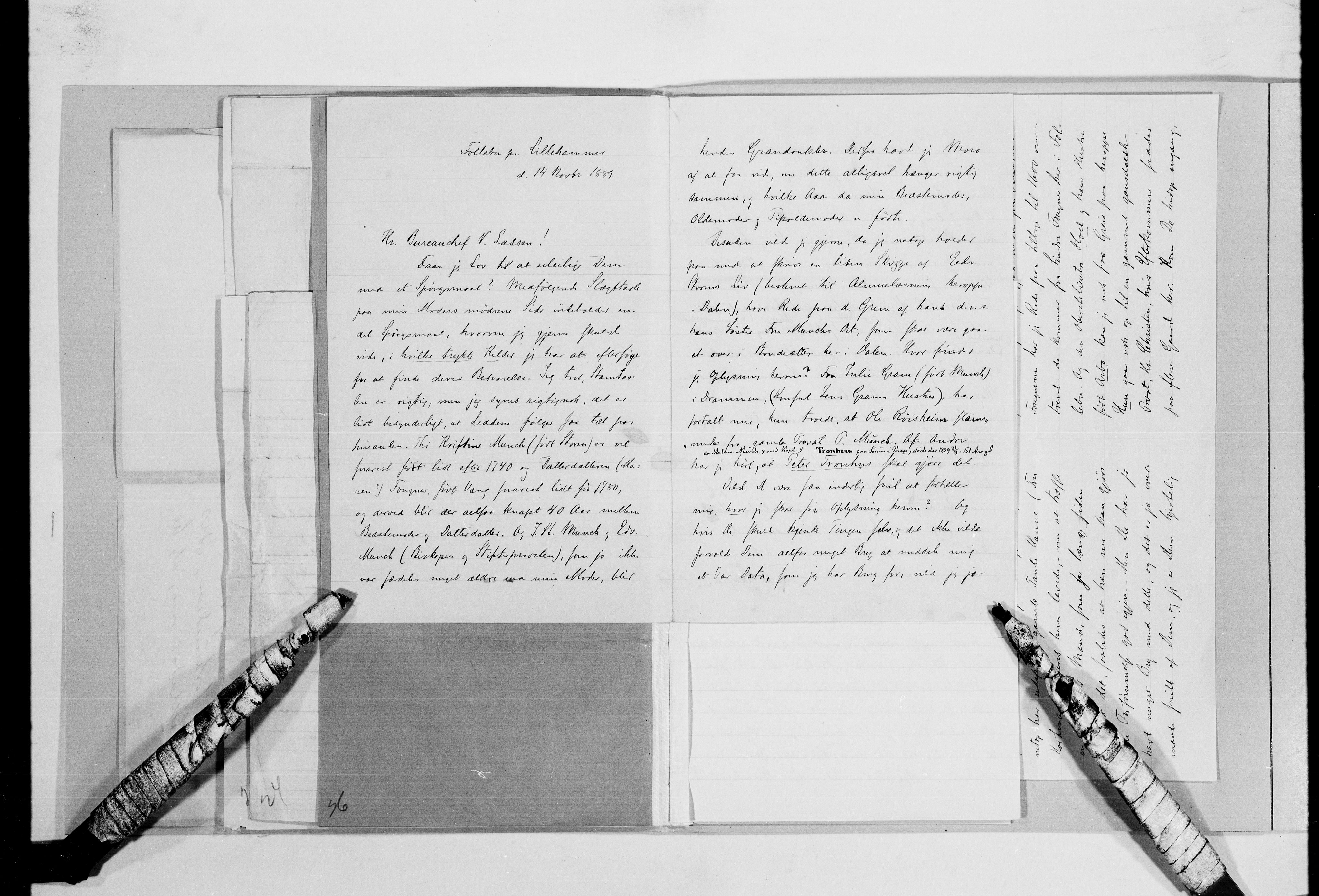 Lassens samlinger, AV/RA-PA-0051/G/L0098: Alfabetisk ordnede brev til Wilhelm Lassen: Hagemann - Jørgensen, 1815-1907, s. 42