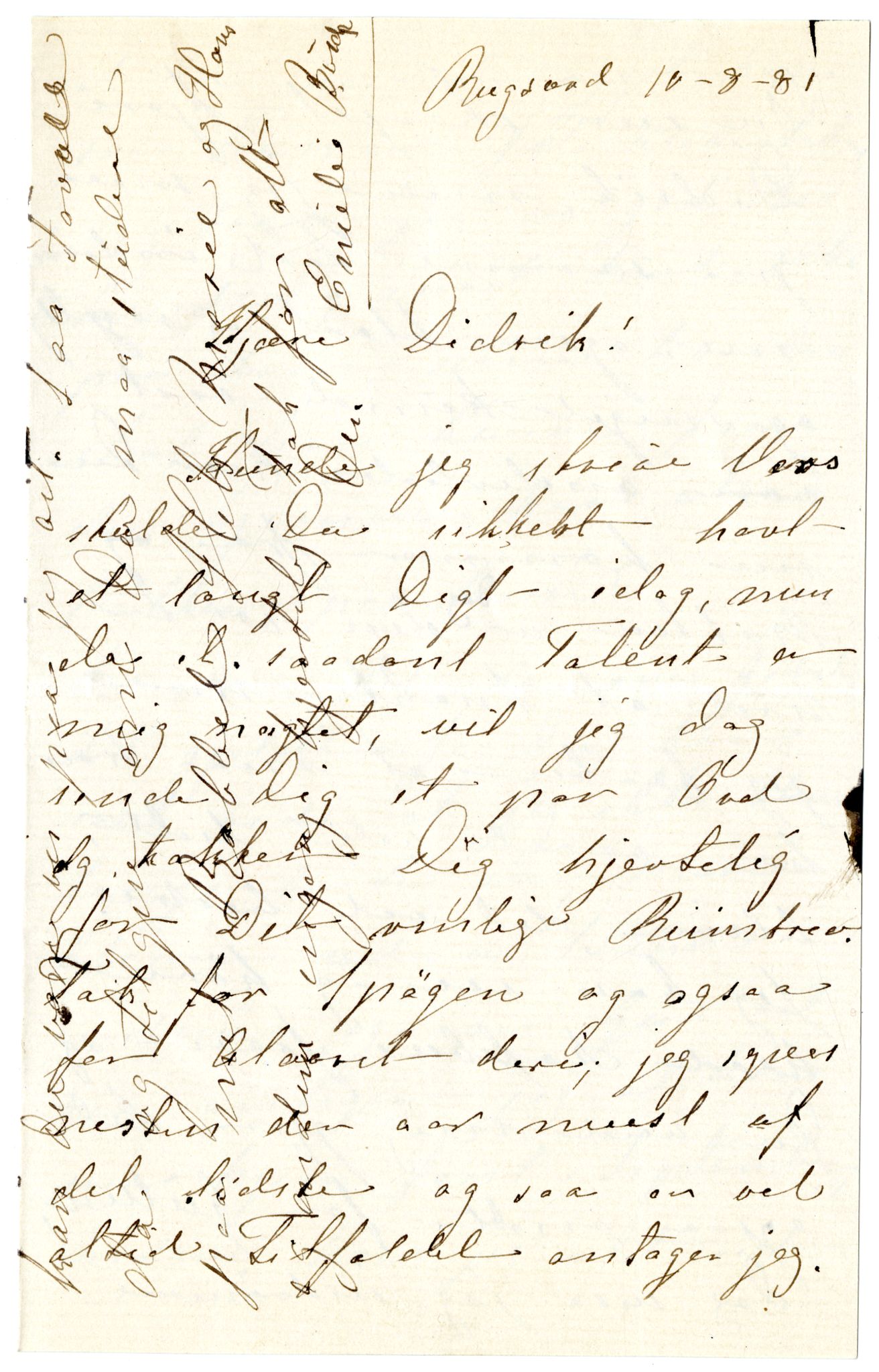 Diderik Maria Aalls brevsamling, NF/Ark-1023/F/L0002: D.M. Aalls brevsamling. B - C, 1799-1889, s. 210