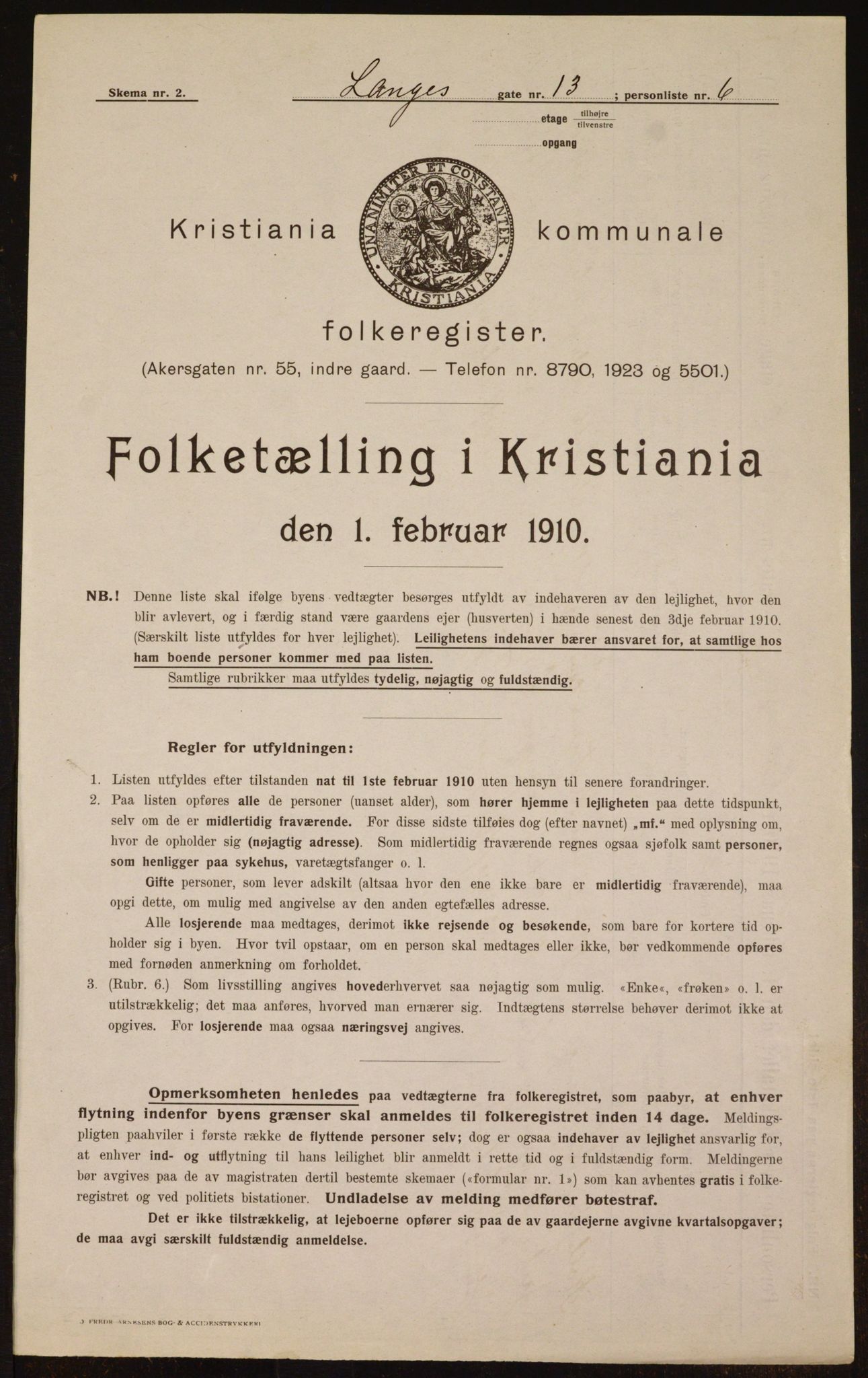 OBA, Kommunal folketelling 1.2.1910 for Kristiania, 1910, s. 54437