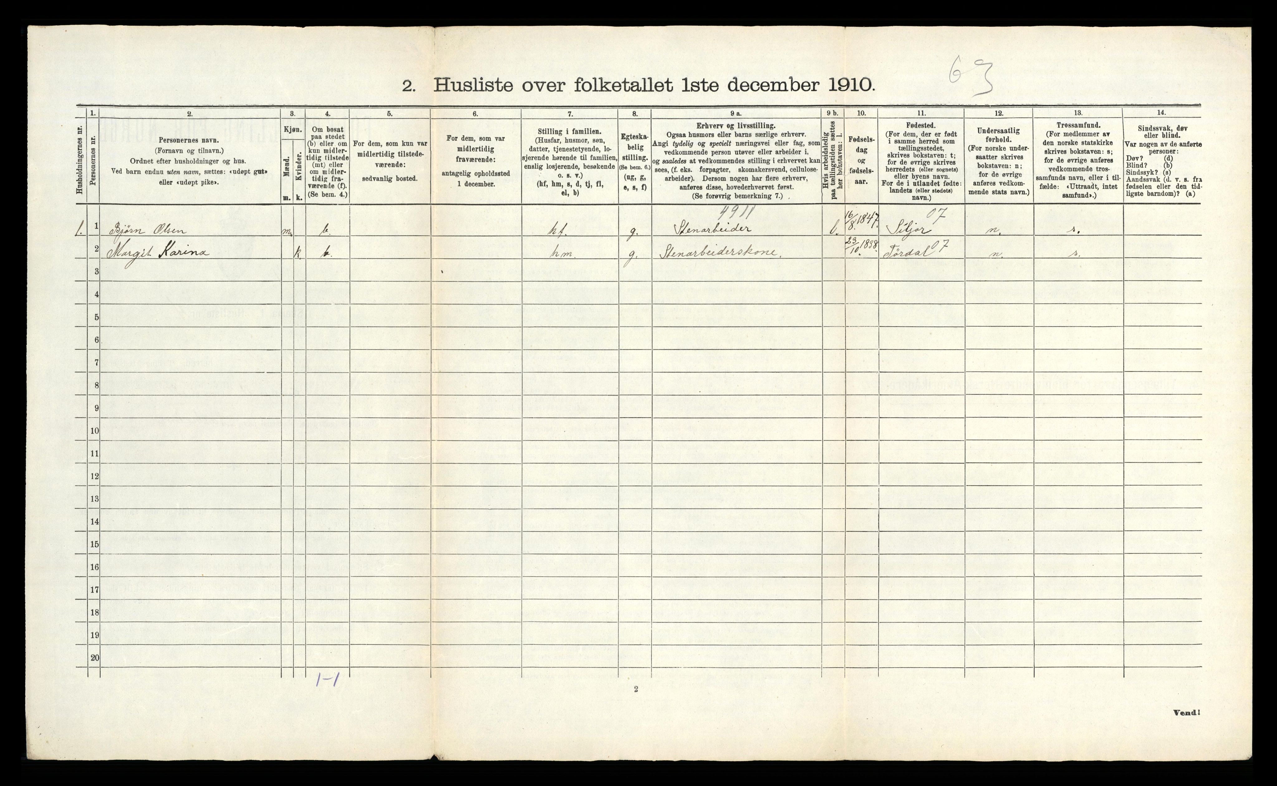 RA, Folketelling 1910 for 0815 Skåtøy herred, 1910, s. 66