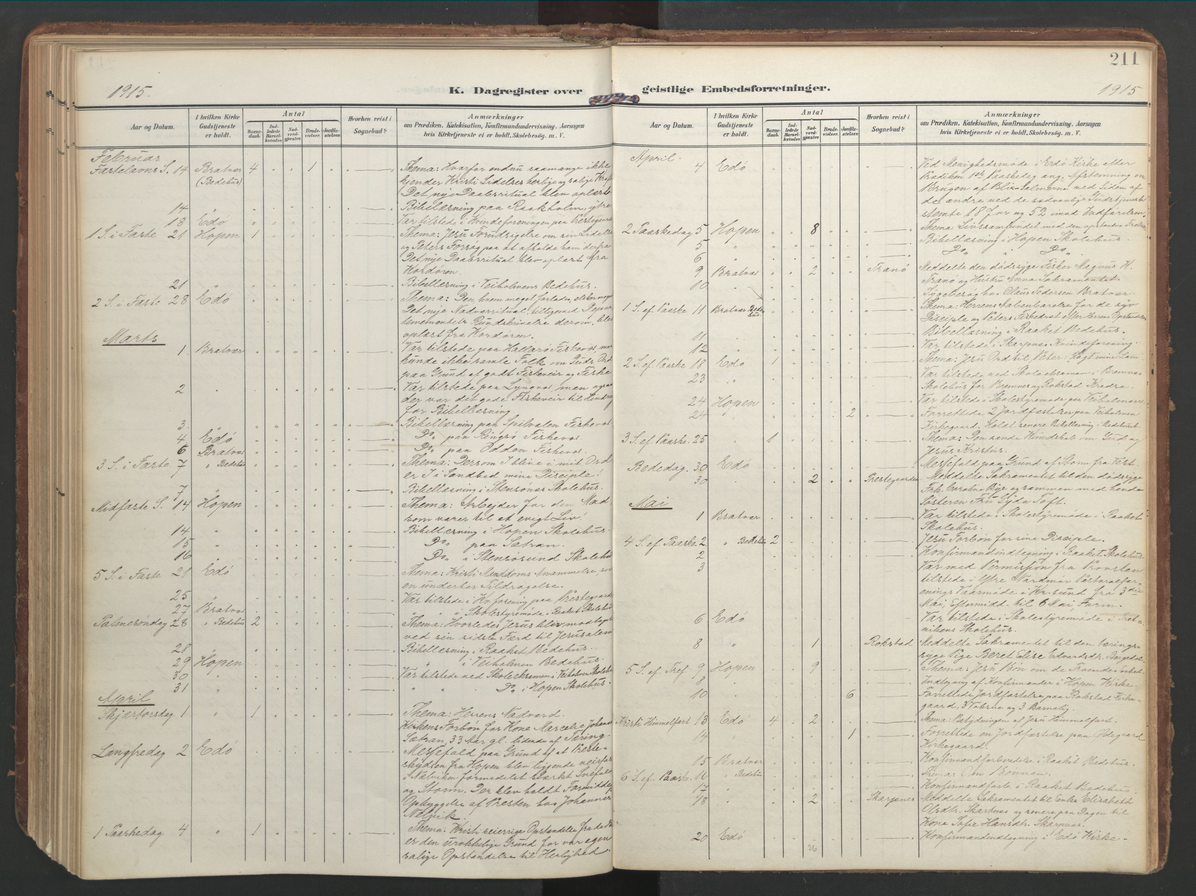 Ministerialprotokoller, klokkerbøker og fødselsregistre - Møre og Romsdal, AV/SAT-A-1454/583/L0955: Ministerialbok nr. 583A02, 1907-1926, s. 211