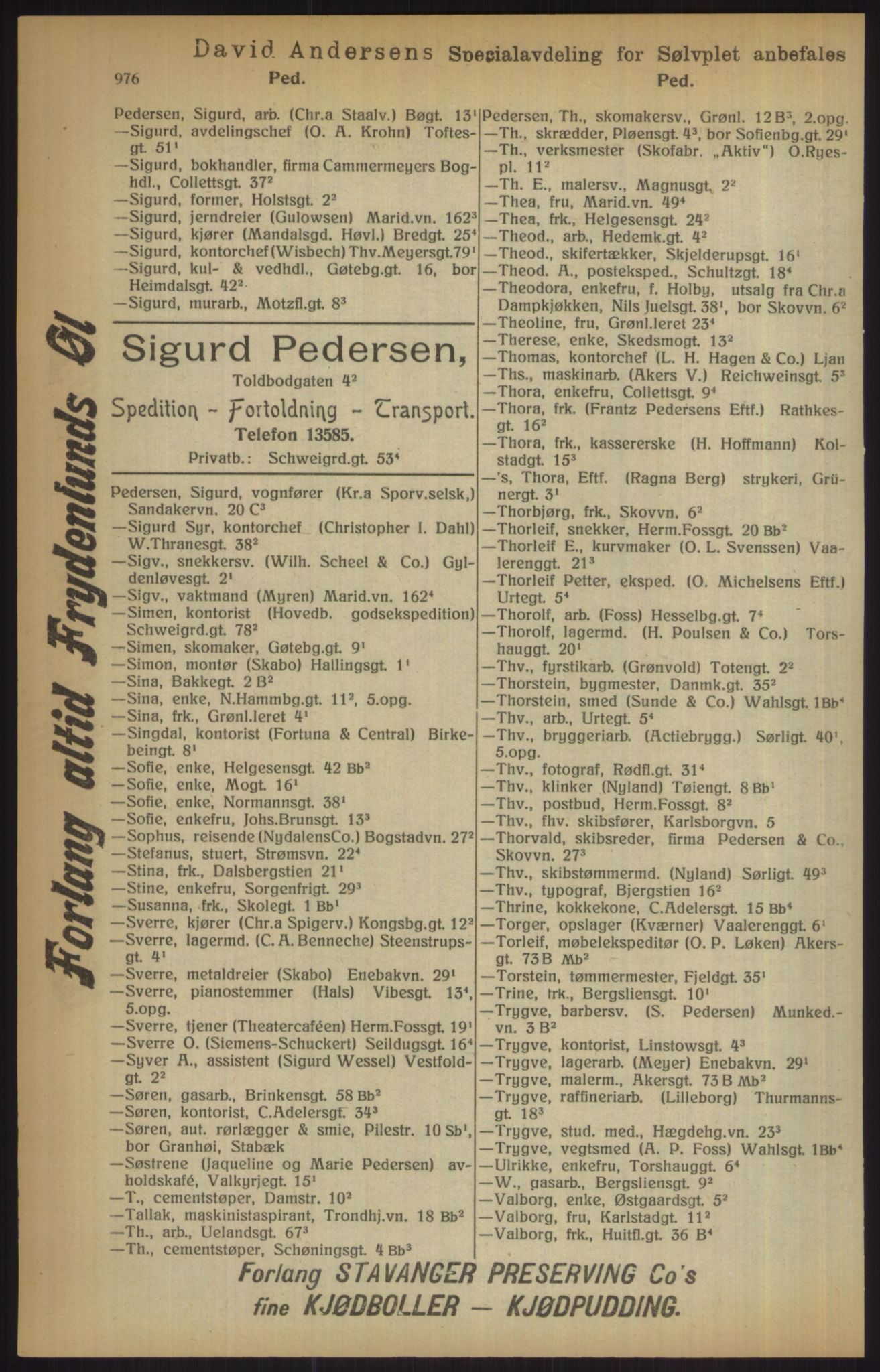 Kristiania/Oslo adressebok, PUBL/-, 1915, s. 976