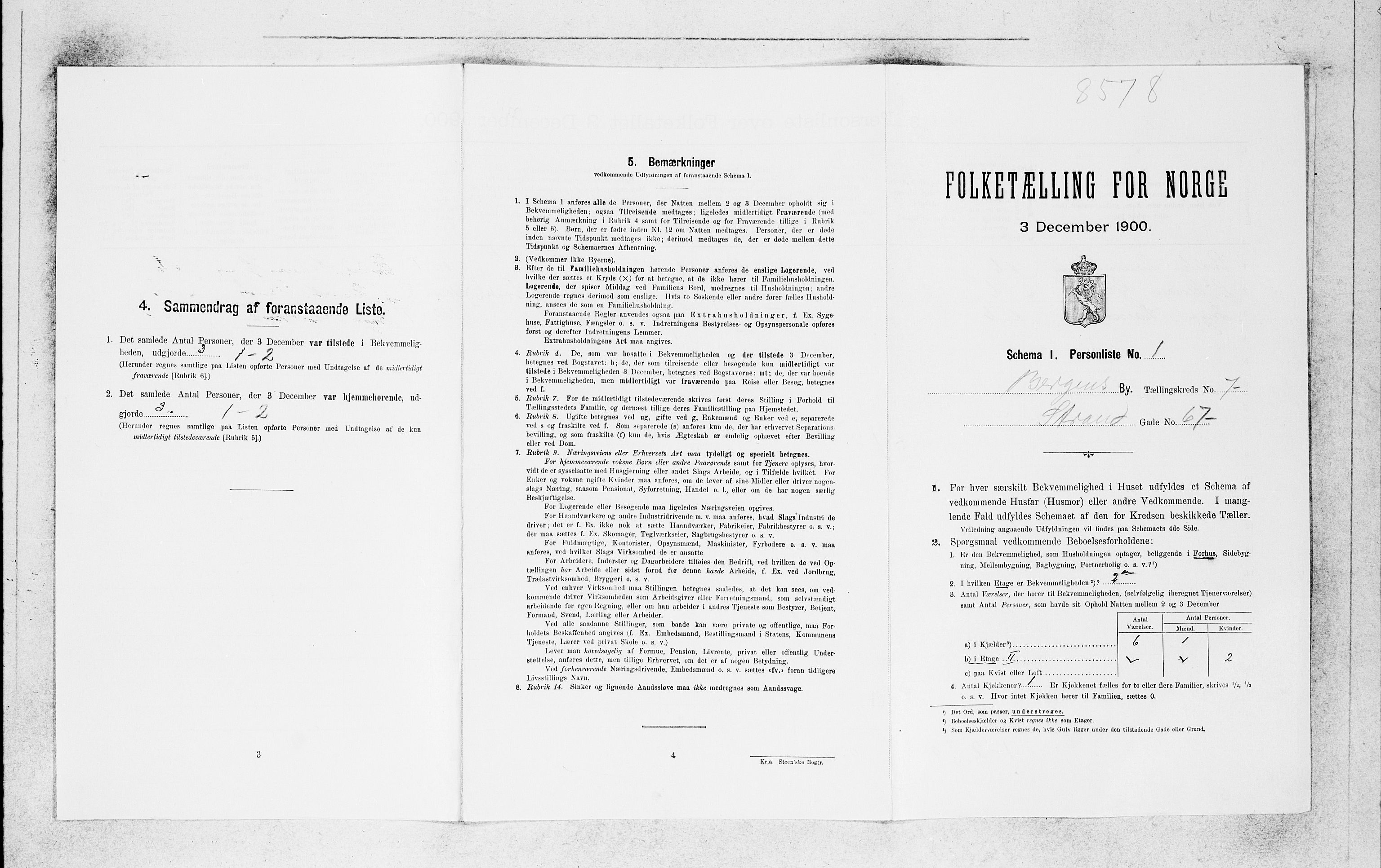 SAB, Folketelling 1900 for 1301 Bergen kjøpstad, 1900, s. 1183