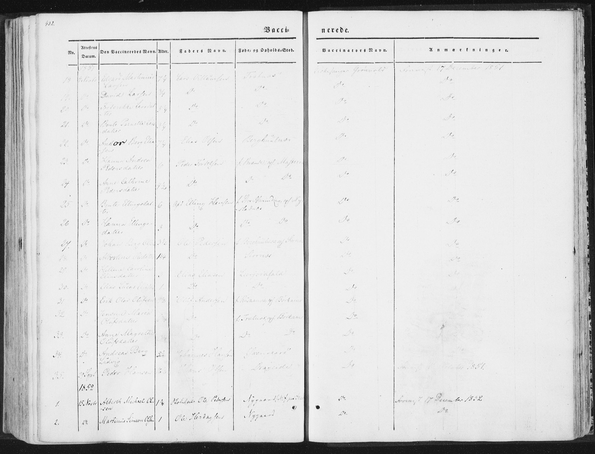 Ministerialprotokoller, klokkerbøker og fødselsregistre - Nordland, SAT/A-1459/847/L0667: Ministerialbok nr. 847A07, 1842-1871, s. 432