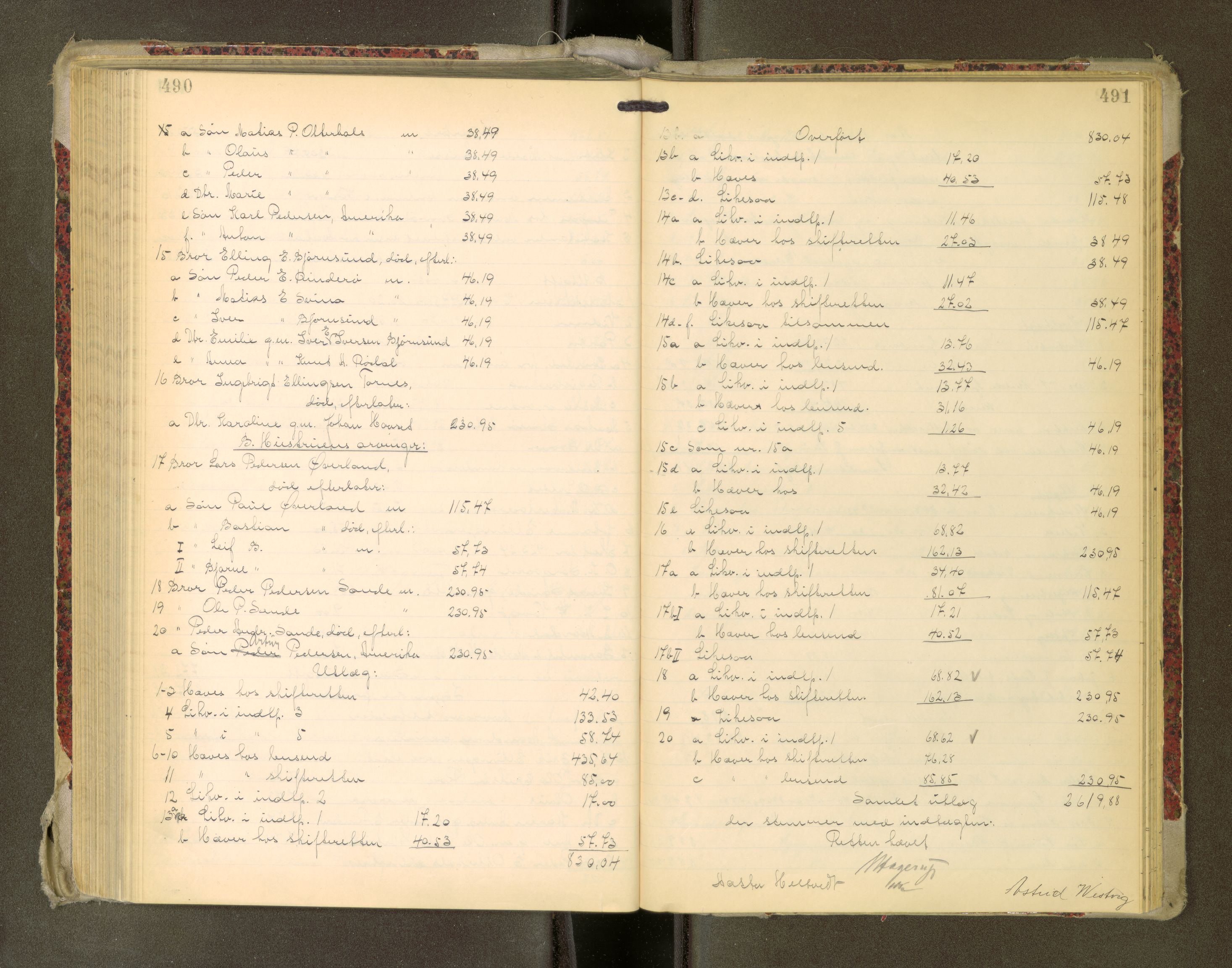Romsdal sorenskriveri, AV/SAT-A-4149/1/3/3A/L0022: Skifteutlodnings Protokoll, 1920-1924, s. 490-491