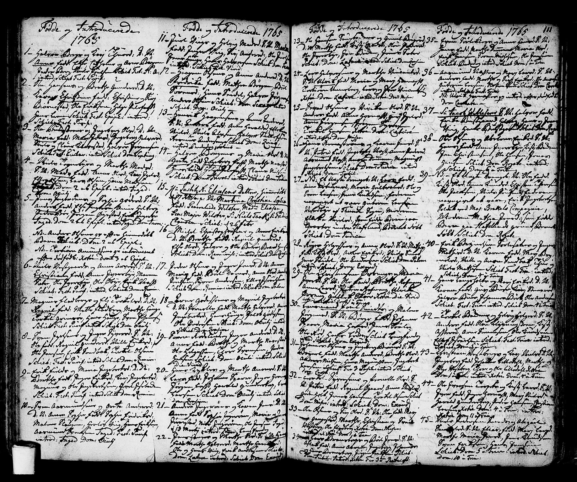 Skjeberg prestekontor Kirkebøker, SAO/A-10923/F/Fa/L0002: Ministerialbok nr. I 2, 1726-1791, s. 111