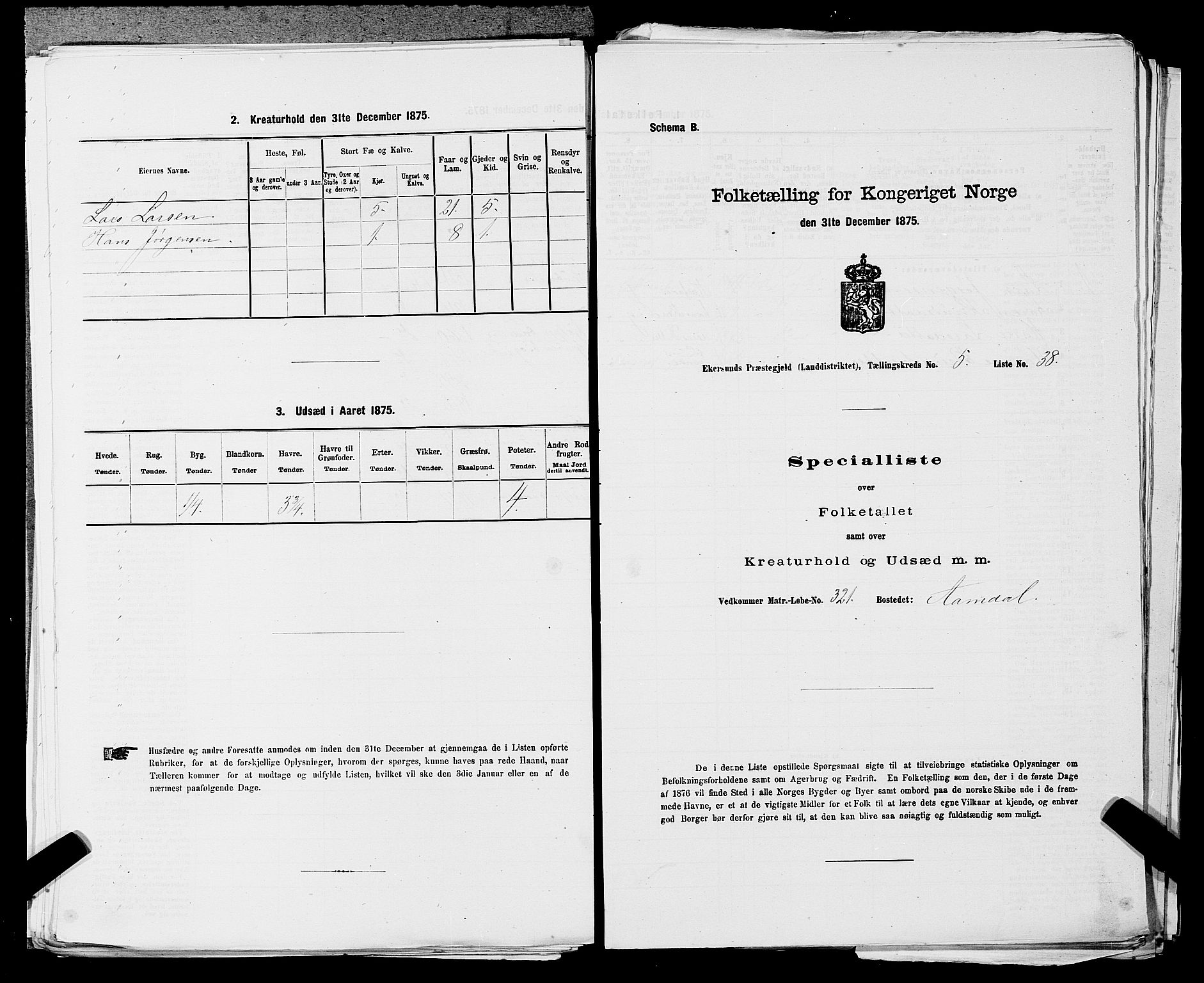 SAST, Folketelling 1875 for 1116L Eigersund prestegjeld, Eigersund landsokn og Ogna sokn, 1875, s. 606