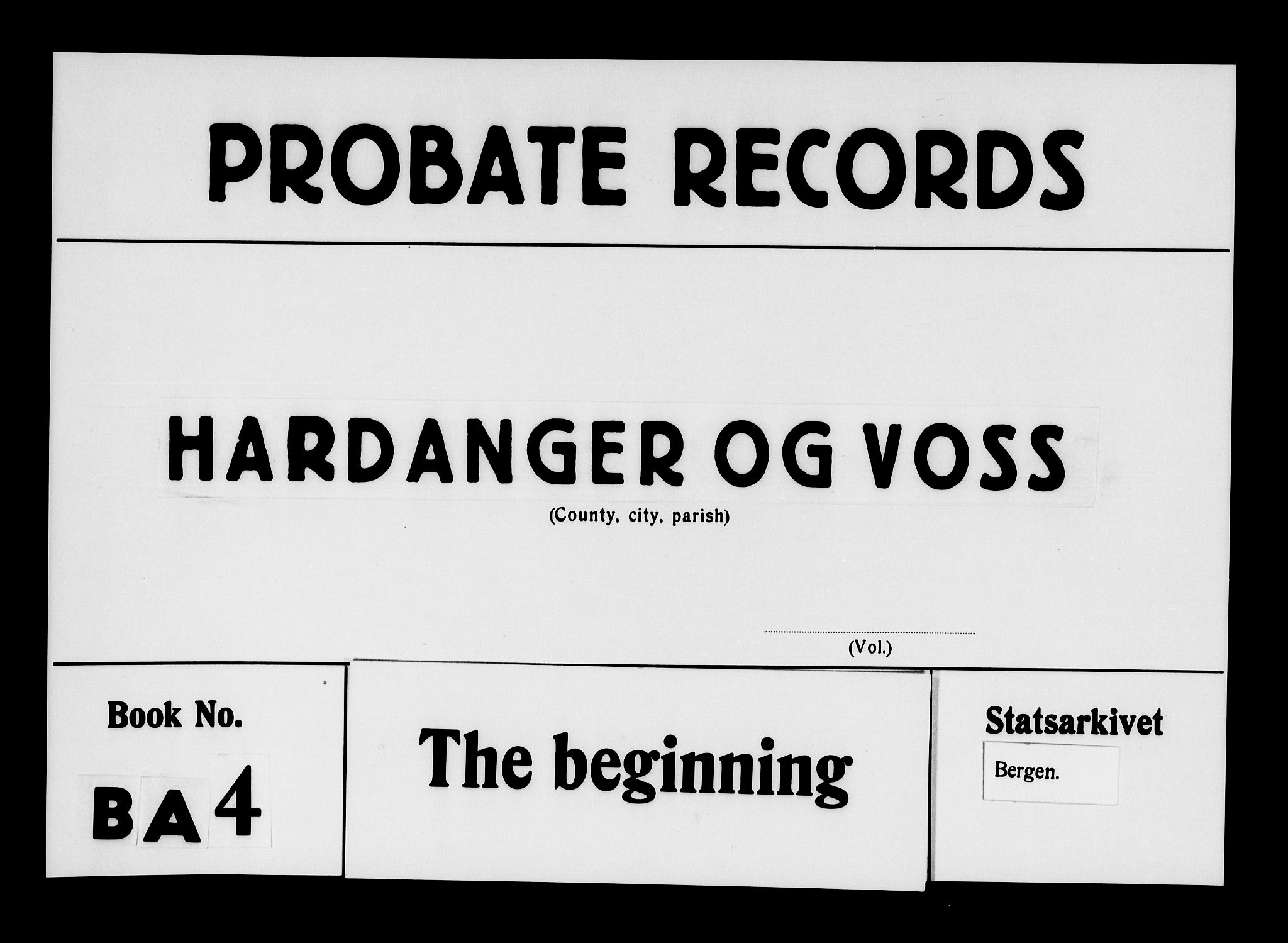 Hardanger og Voss sorenskriveri, SAB/A-2501/4/4A/4Ad/L0004: Skifterettsprotokoll for Hardanger, 1854-1872