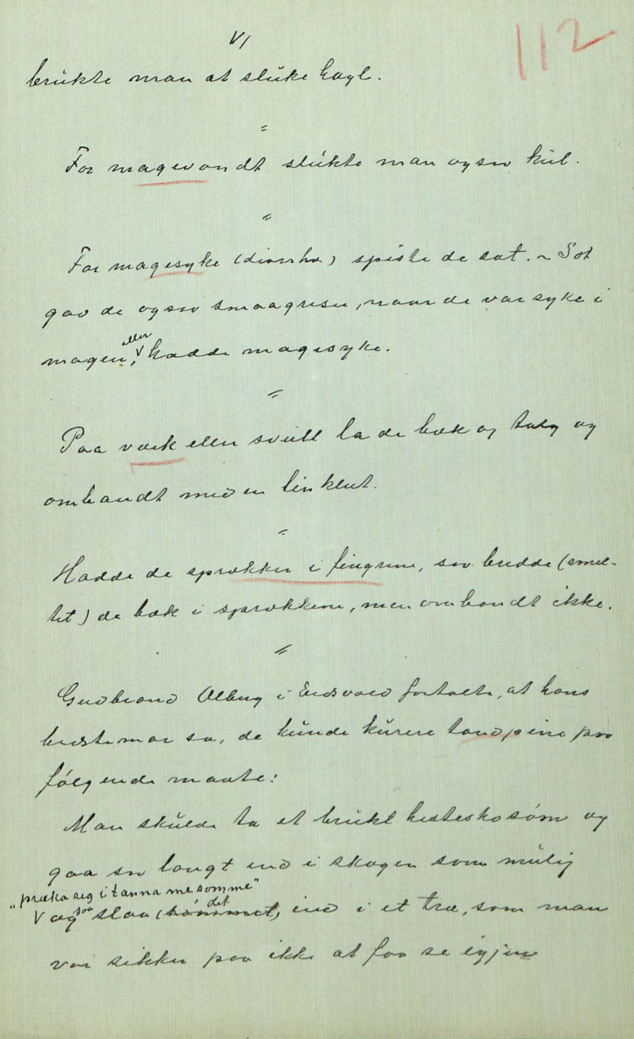 Rikard Berge, TEMU/TGM-A-1003/F/L0014/0040: 471-512 / 510 Brev til Berge frå Hankenæs + oppskrifter som H. kallar for sine, 1915-1917, s. 112