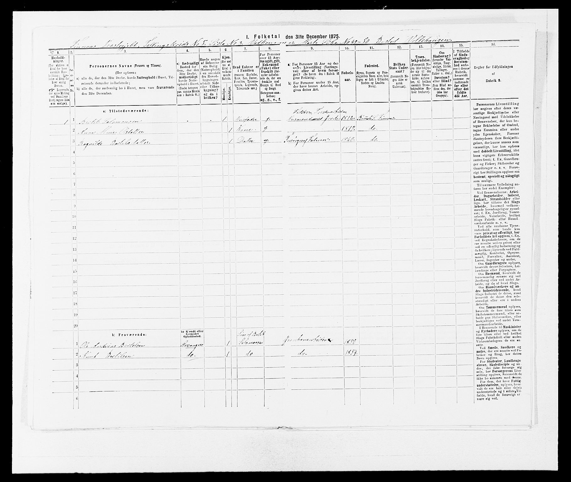 SAB, Folketelling 1875 for 1218P Finnås prestegjeld, 1875, s. 617