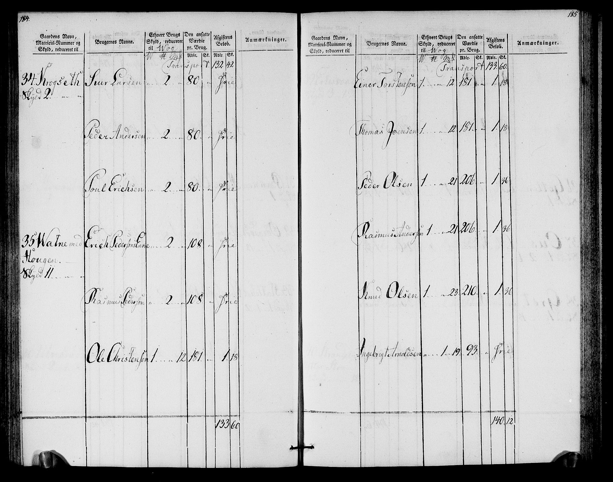 Rentekammeret inntil 1814, Realistisk ordnet avdeling, AV/RA-EA-4070/N/Ne/Nea/L0125a: Sunnmøre fogderi. Oppebørselsregister for fogderiets nordre del, 1803, s. 94