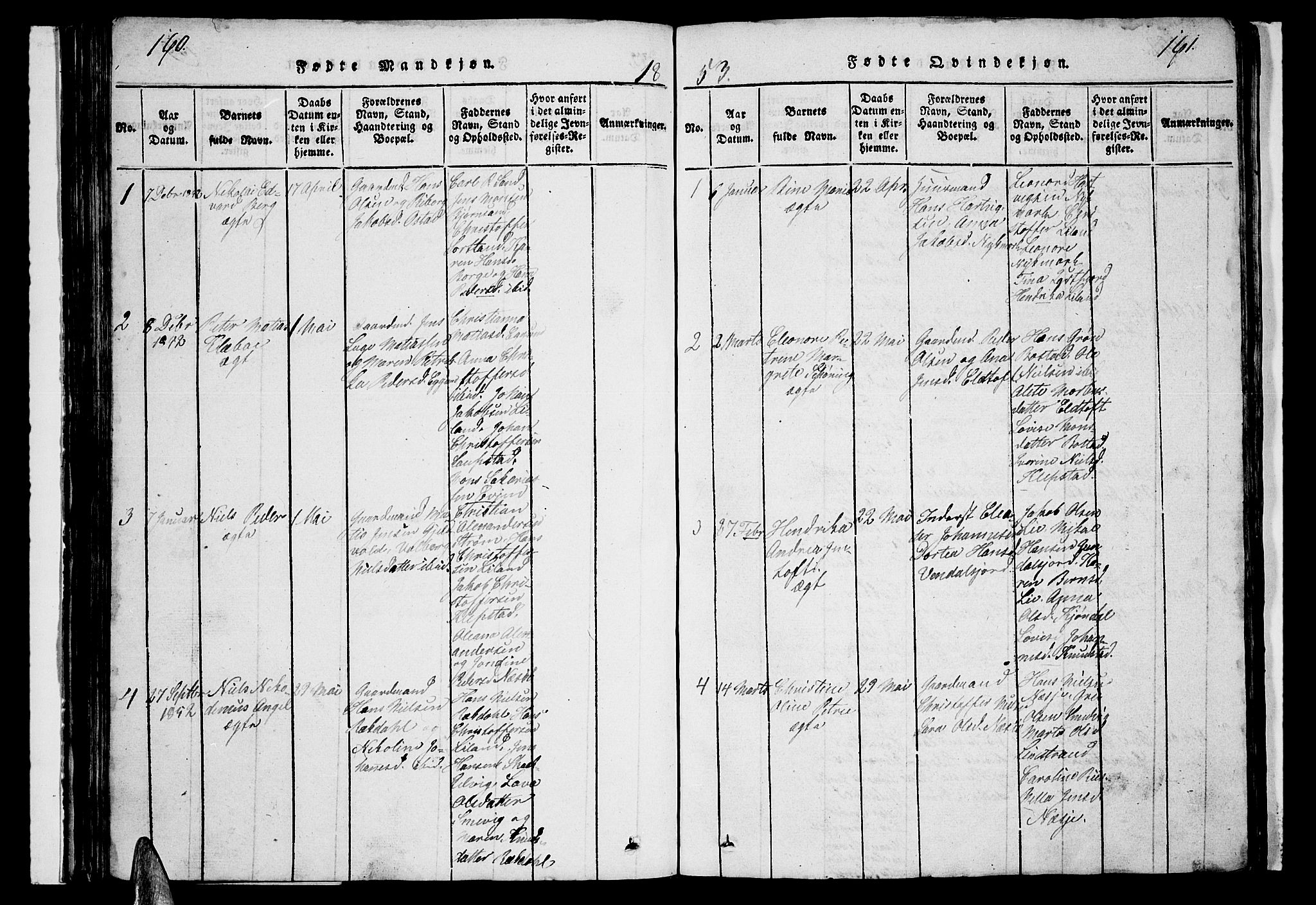 Ministerialprotokoller, klokkerbøker og fødselsregistre - Nordland, AV/SAT-A-1459/880/L1139: Klokkerbok nr. 880C01, 1836-1857, s. 160-161