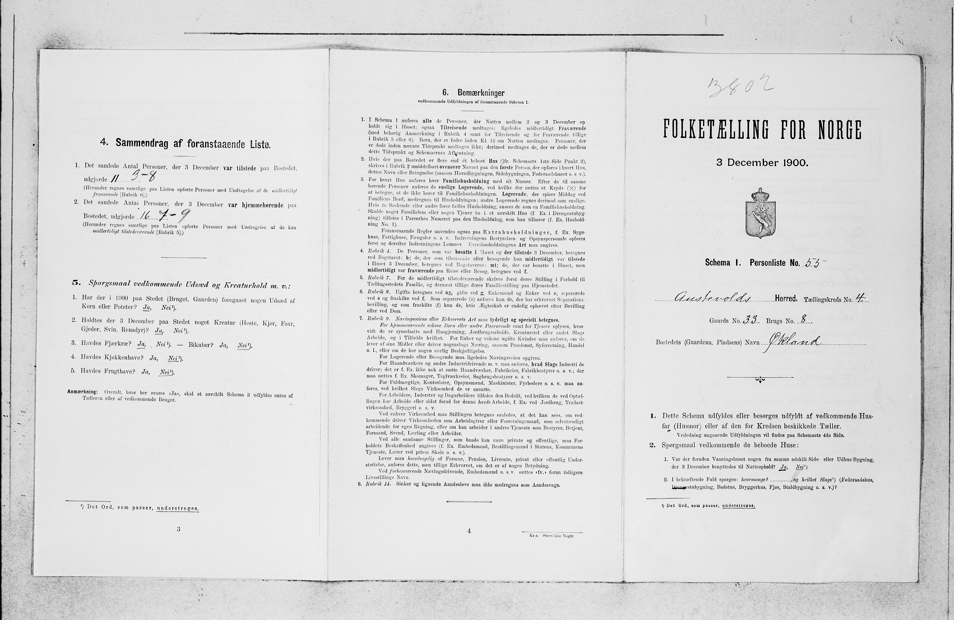 SAB, Folketelling 1900 for 1244 Austevoll herred, 1900, s. 494
