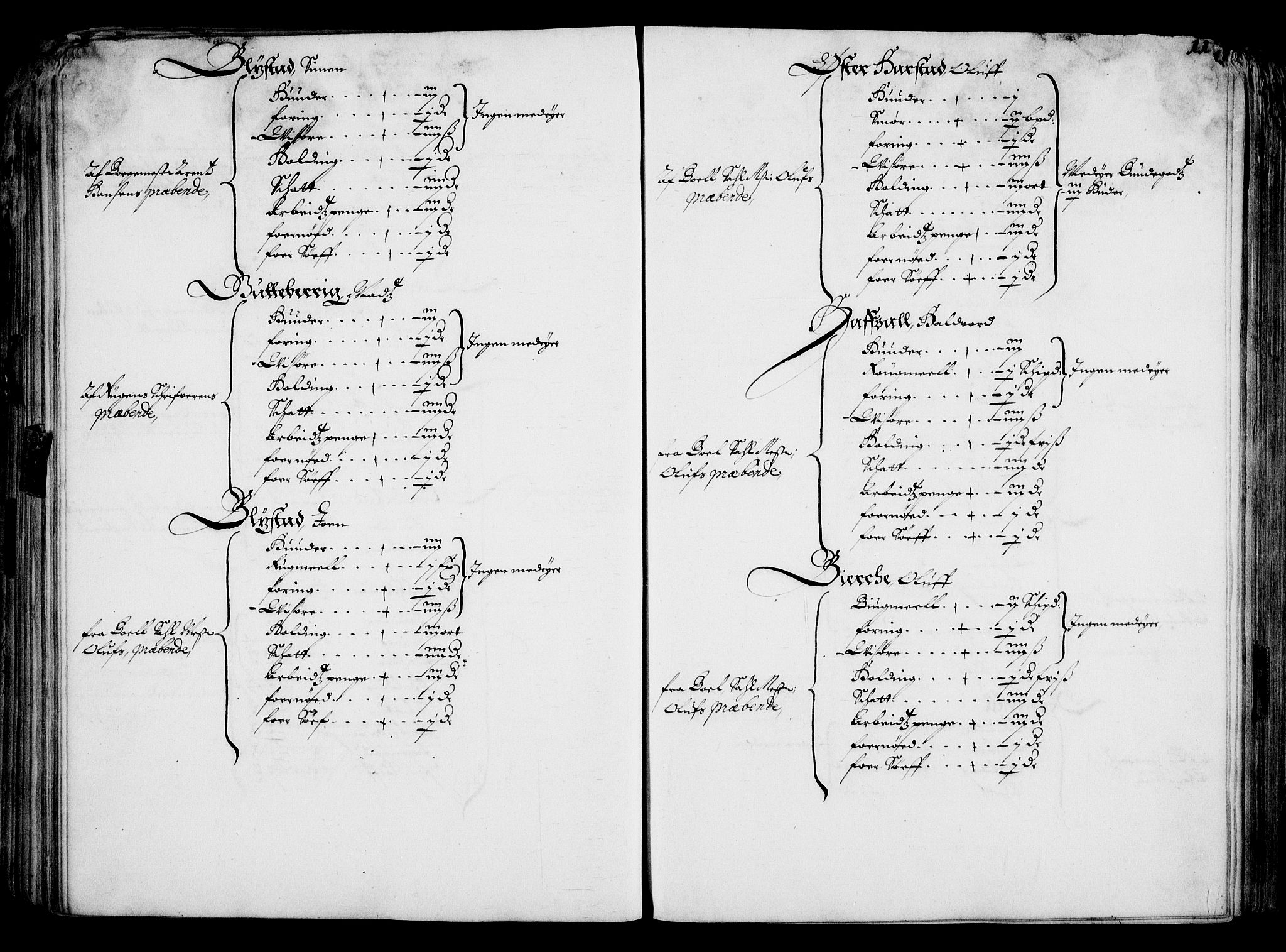 Rentekammeret inntil 1814, Realistisk ordnet avdeling, AV/RA-EA-4070/On/L0001/0001: Statens gods / [Jj 1]: Jordebok over Hannibal Sehesteds gods, 1651, s. 107