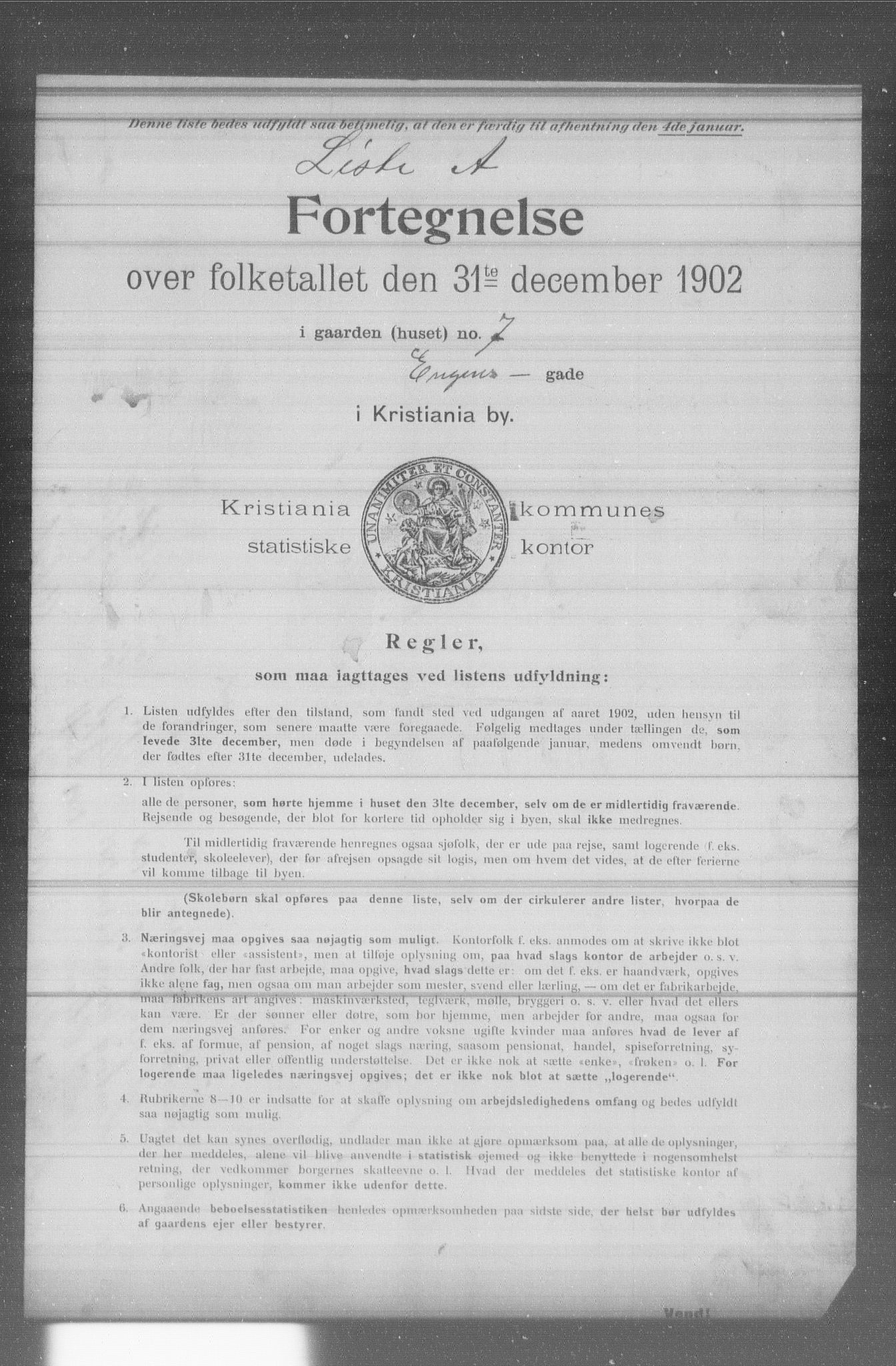 OBA, Kommunal folketelling 31.12.1902 for Kristiania kjøpstad, 1902, s. 4139