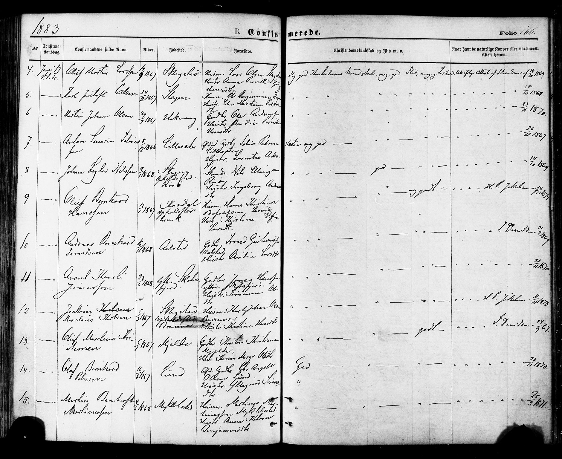 Ministerialprotokoller, klokkerbøker og fødselsregistre - Nordland, AV/SAT-A-1459/855/L0802: Ministerialbok nr. 855A10, 1875-1886, s. 166