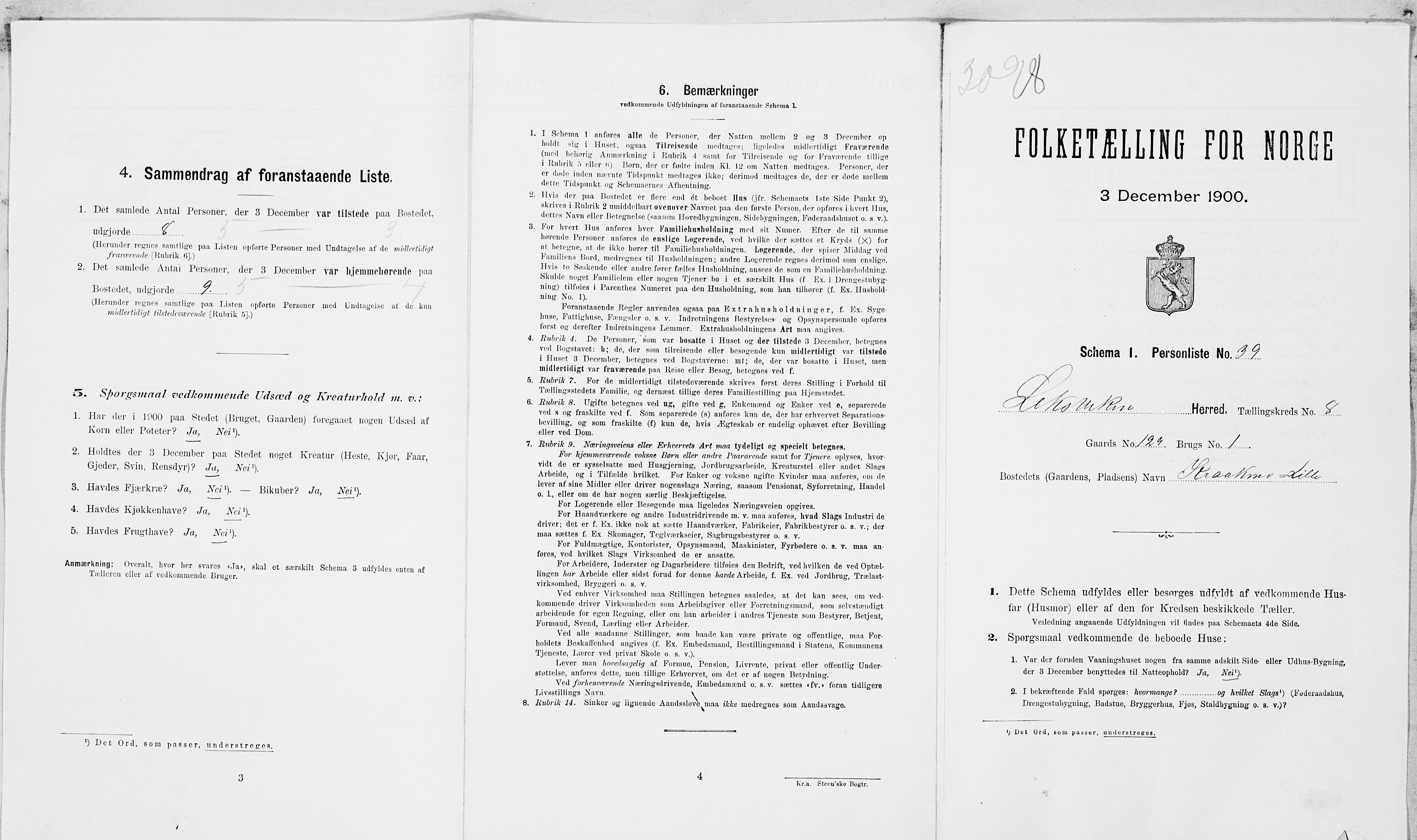 SAT, Folketelling 1900 for 1718 Leksvik herred, 1900, s. 983