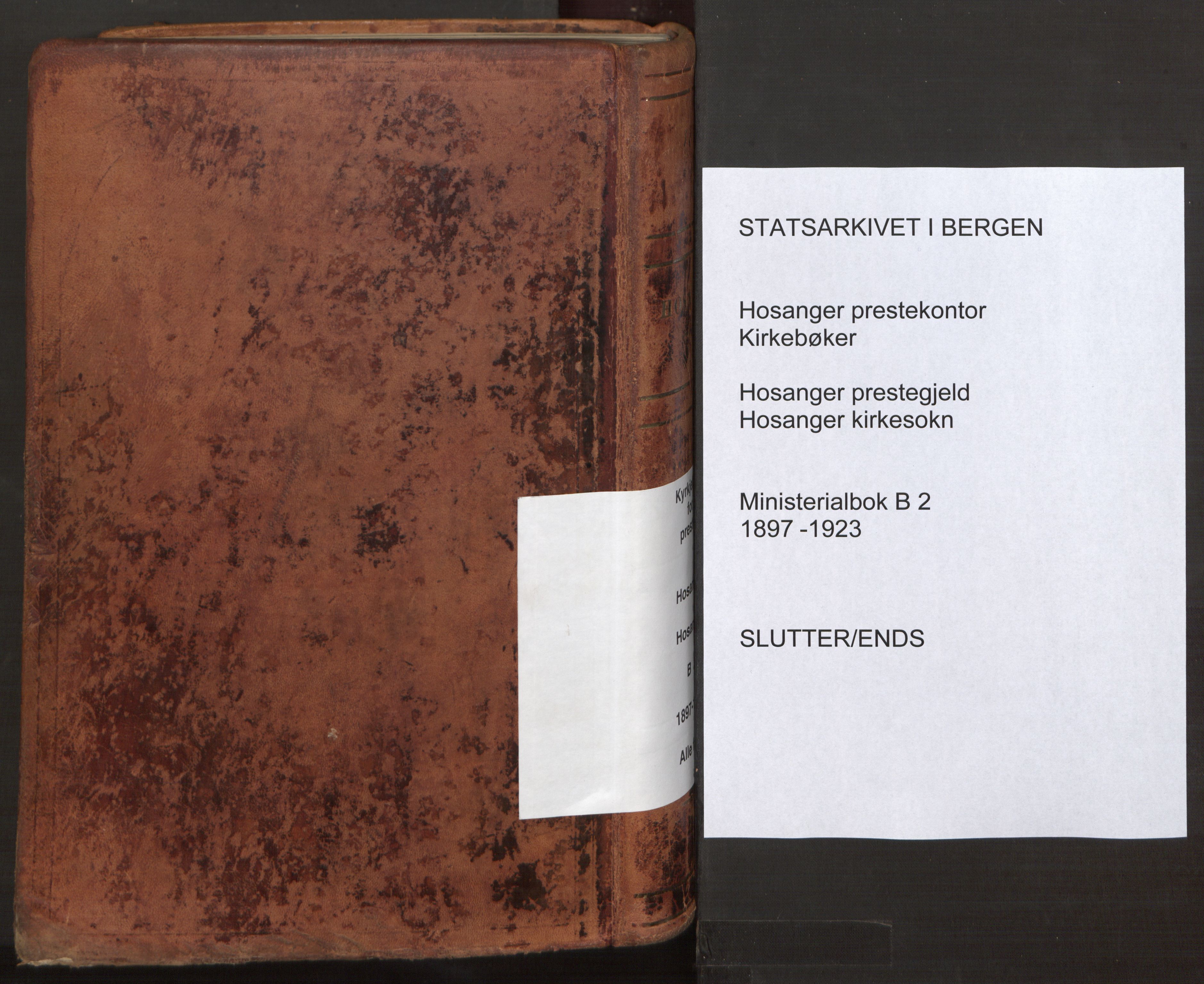 Hosanger sokneprestembete, SAB/A-75801/H/Haa: Ministerialbok nr. B 2, 1897-1923